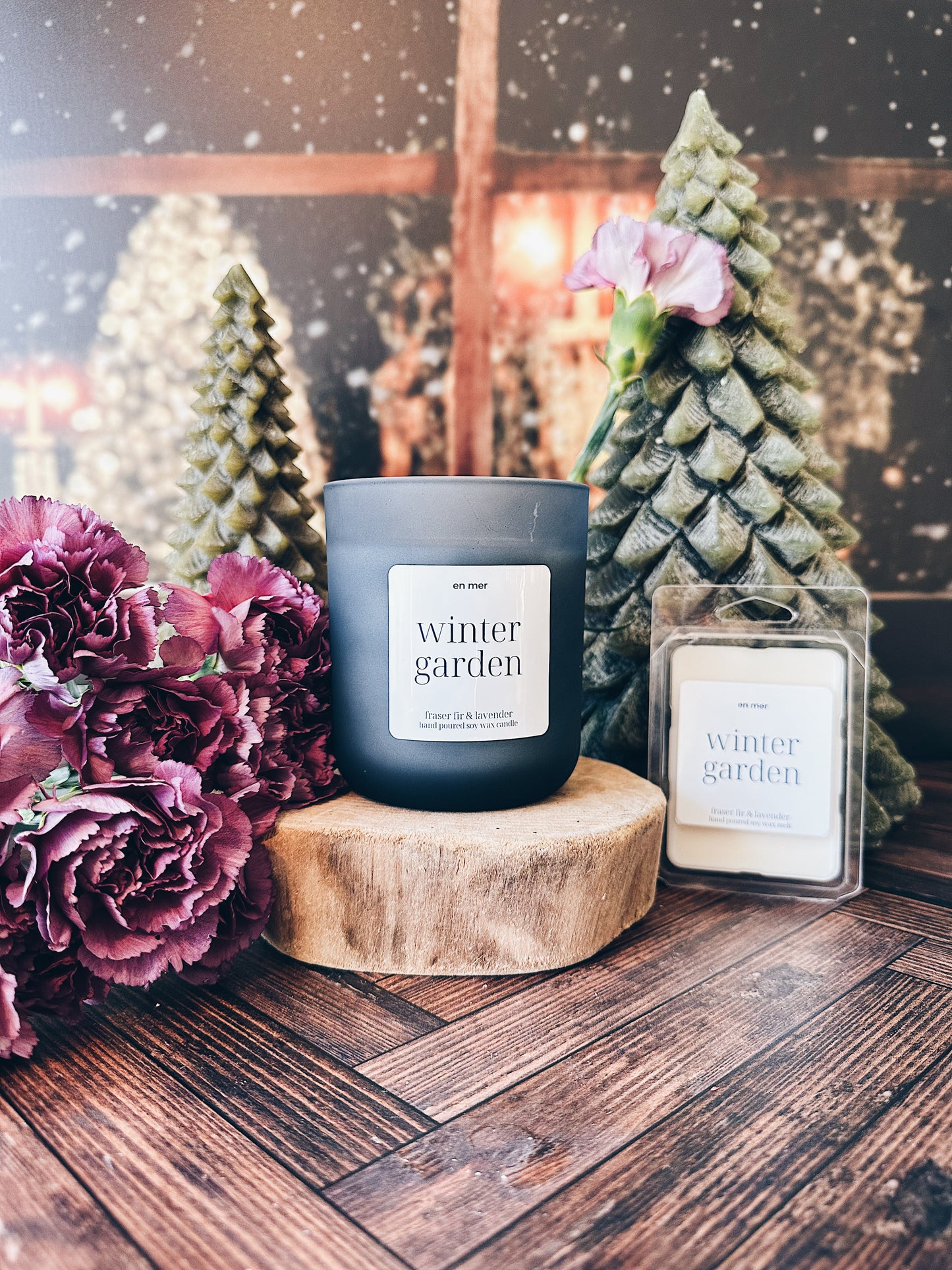 en mer | winter garden | soy wax candle & melts