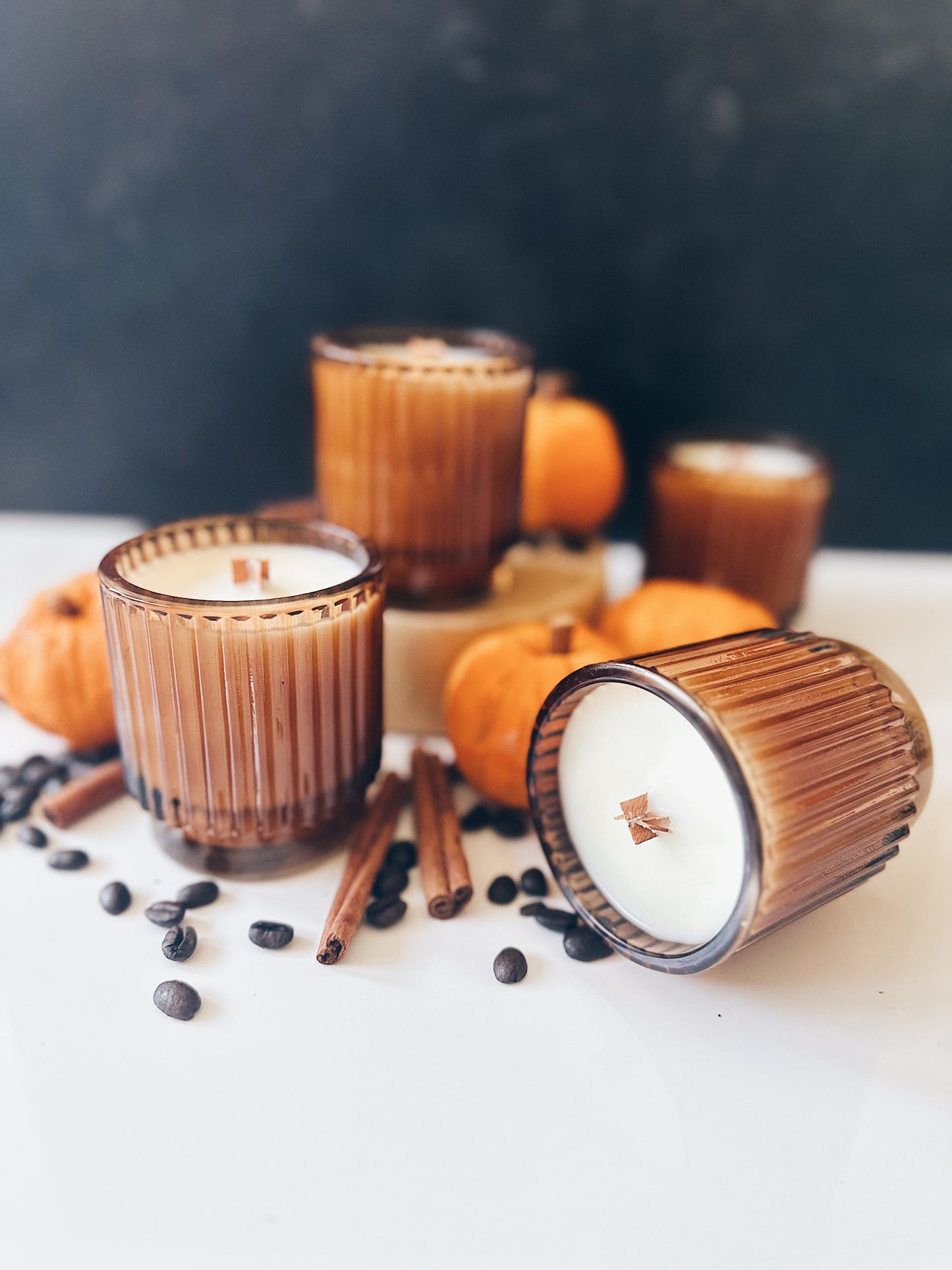 en mer LTD | pumpkin spice latte | wooden wick soy wax candle