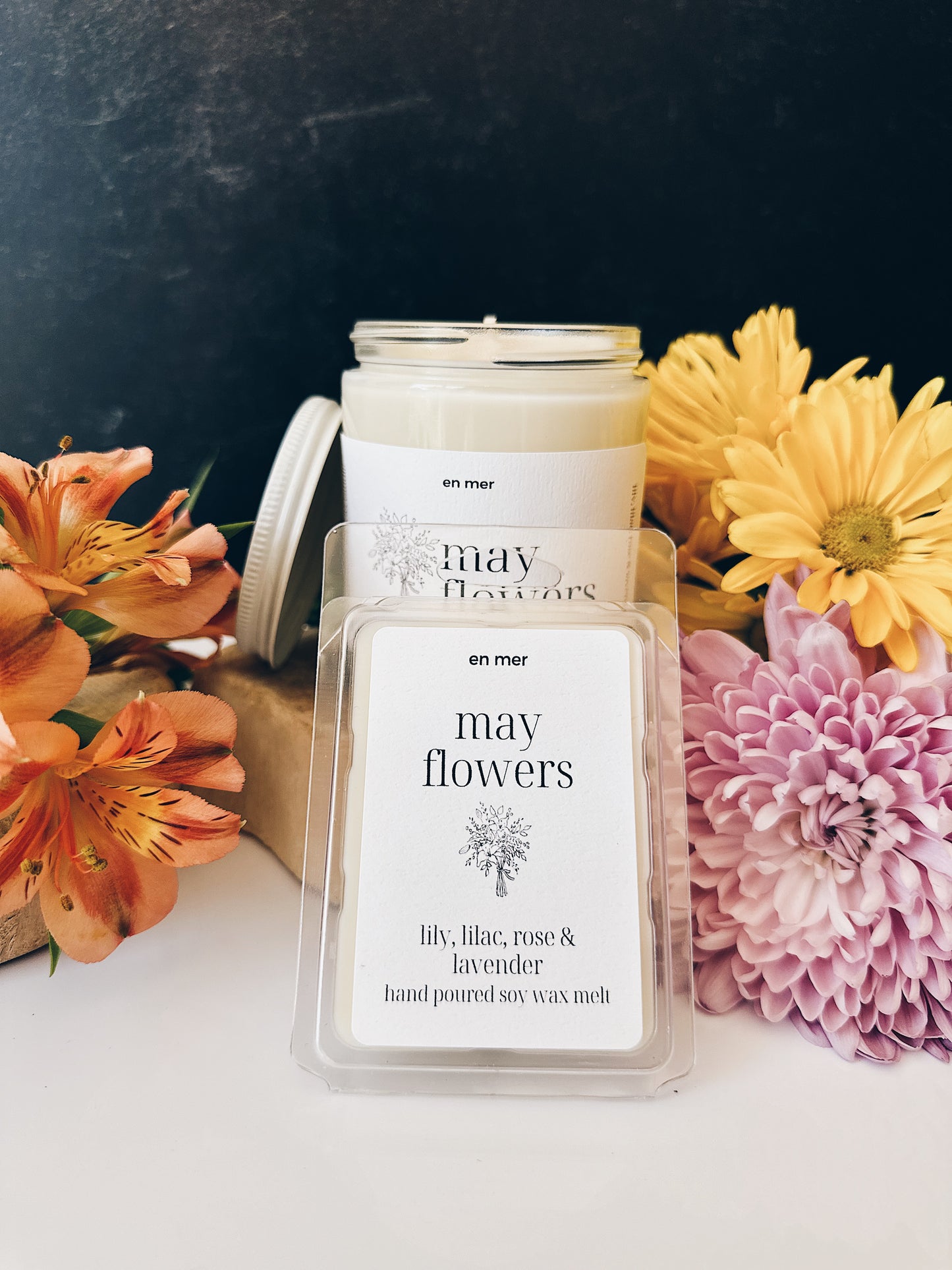 en mer | may flowers | soy wax candle & melts