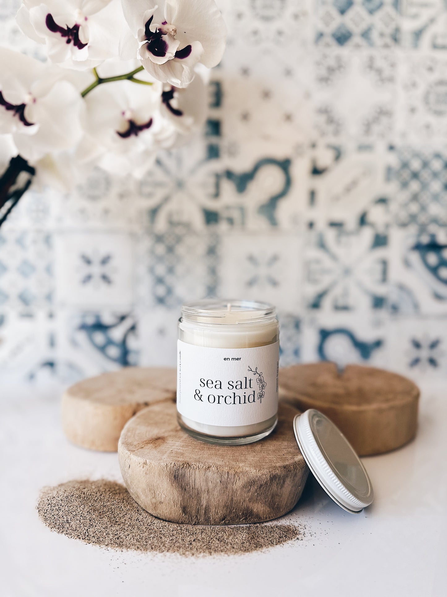 en mer | sea salt & orchid | soy wax candle & melts