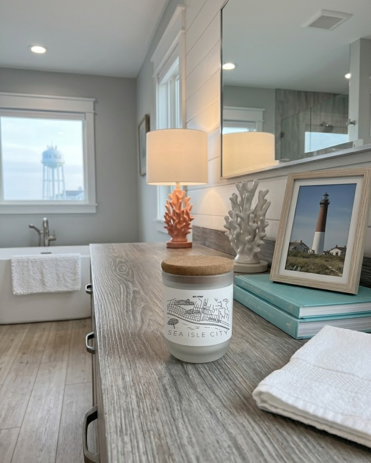 sea isle city | coastal embers soy wax candle by en mer