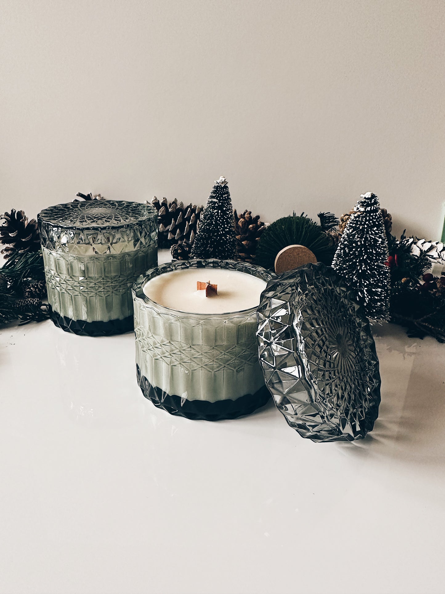 en mer LTD | winter garden | wooden wick soy wax candle