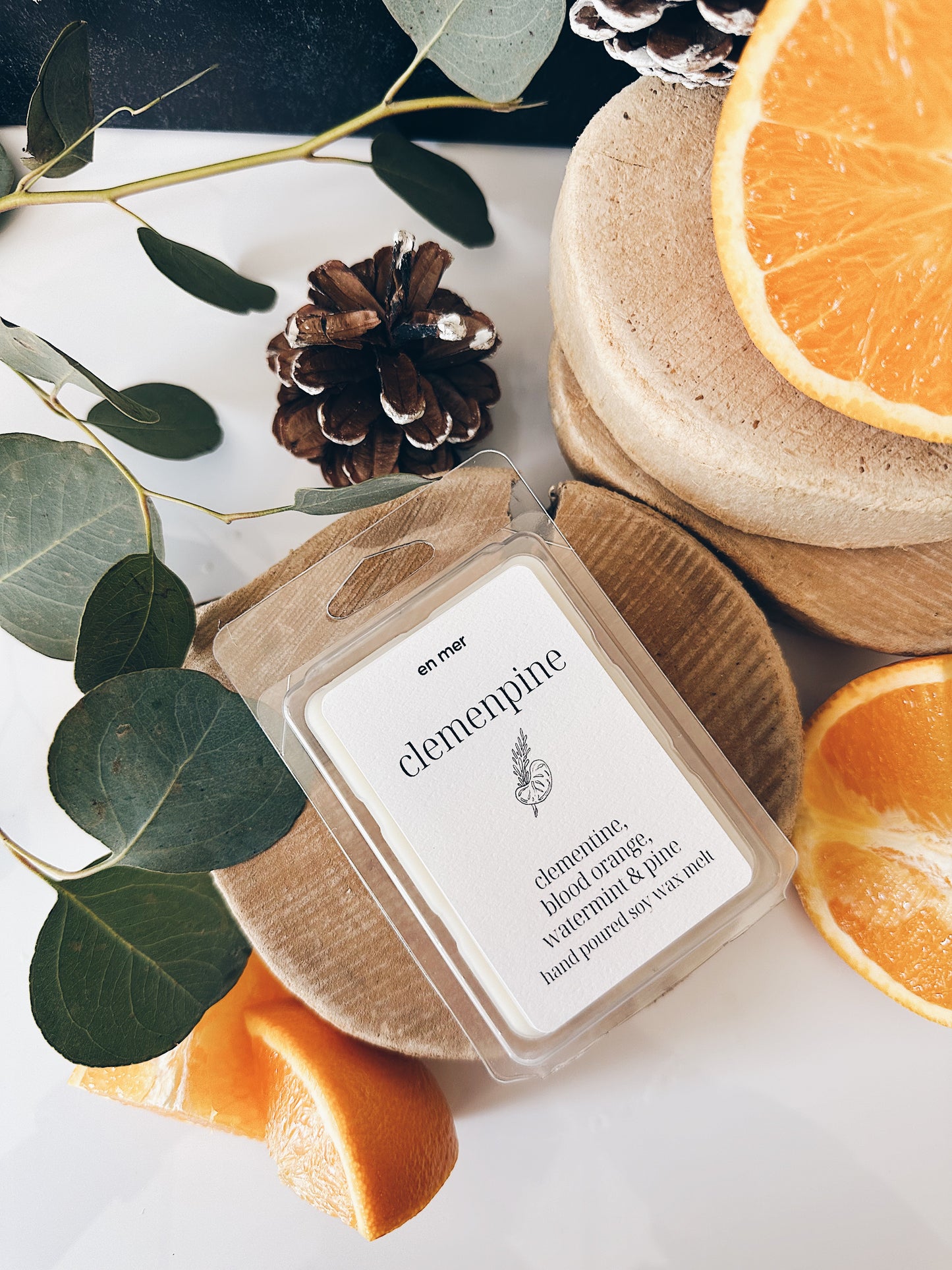 en mer | clemenpine | soy wax candle & melts