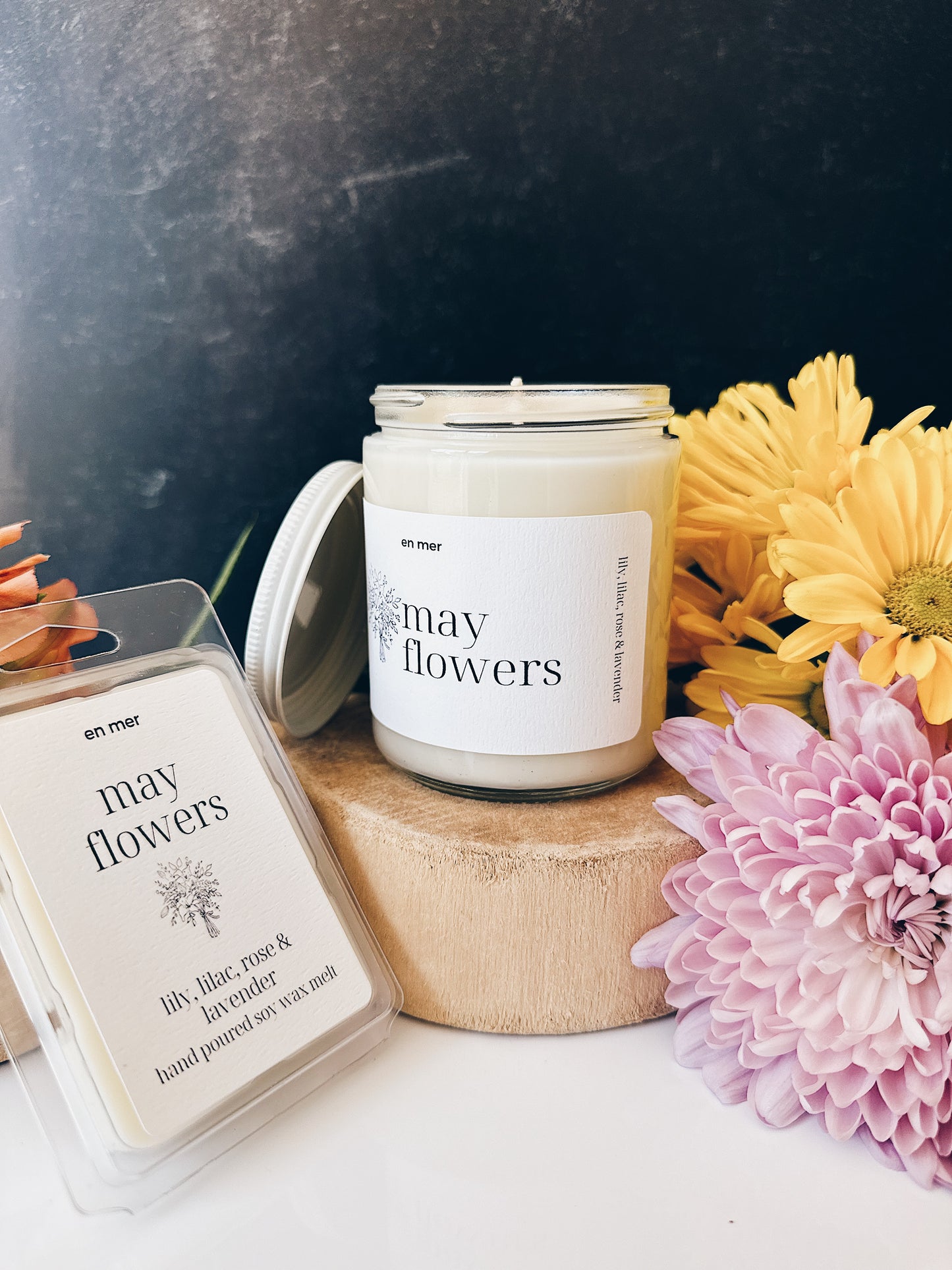 en mer | may flowers | soy wax candle & melts
