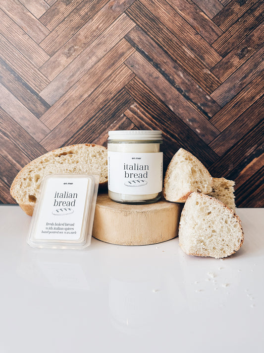 en mer | italian bread | soy wax candle & melts