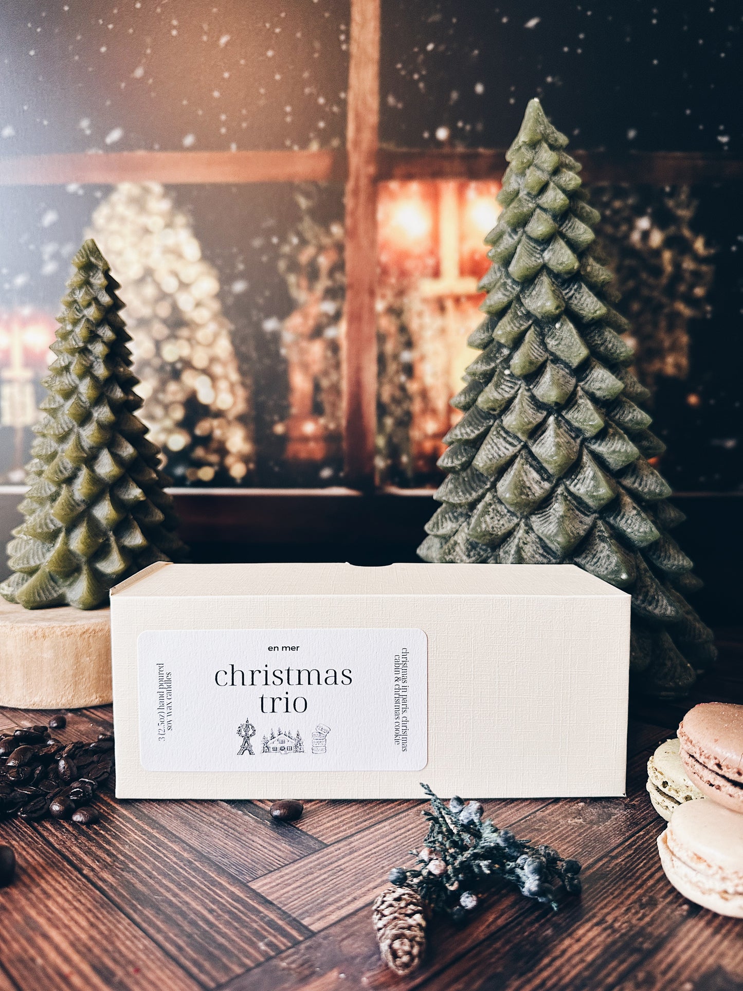 en mer | christmas trio | soy wax candle gift set