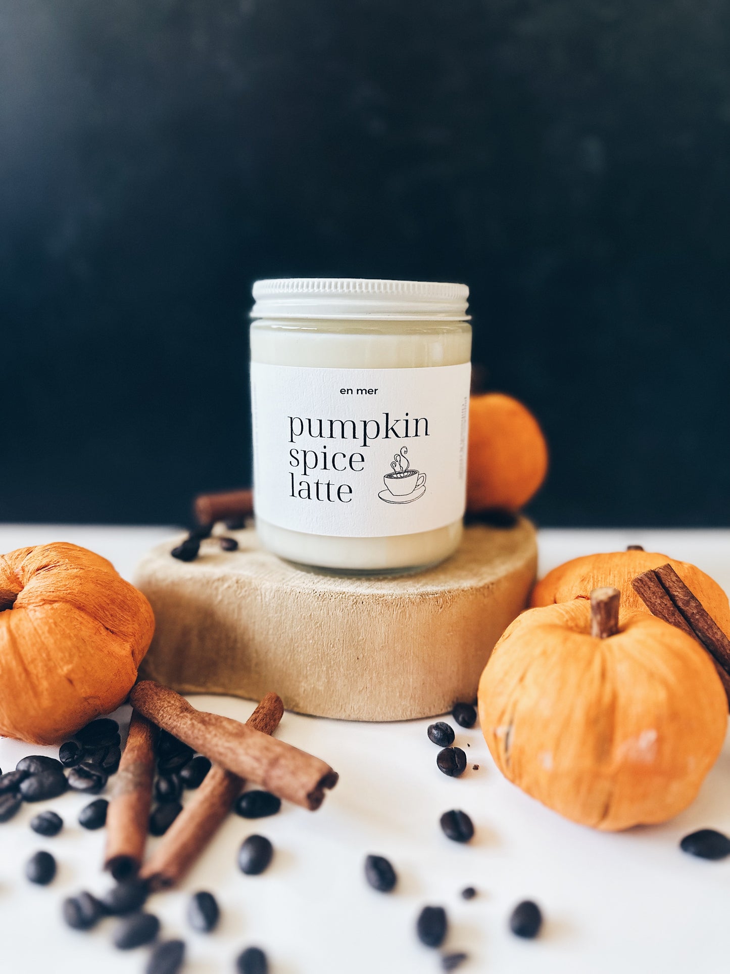 en mer | pumpkin spice latte | soy wax candle & melts