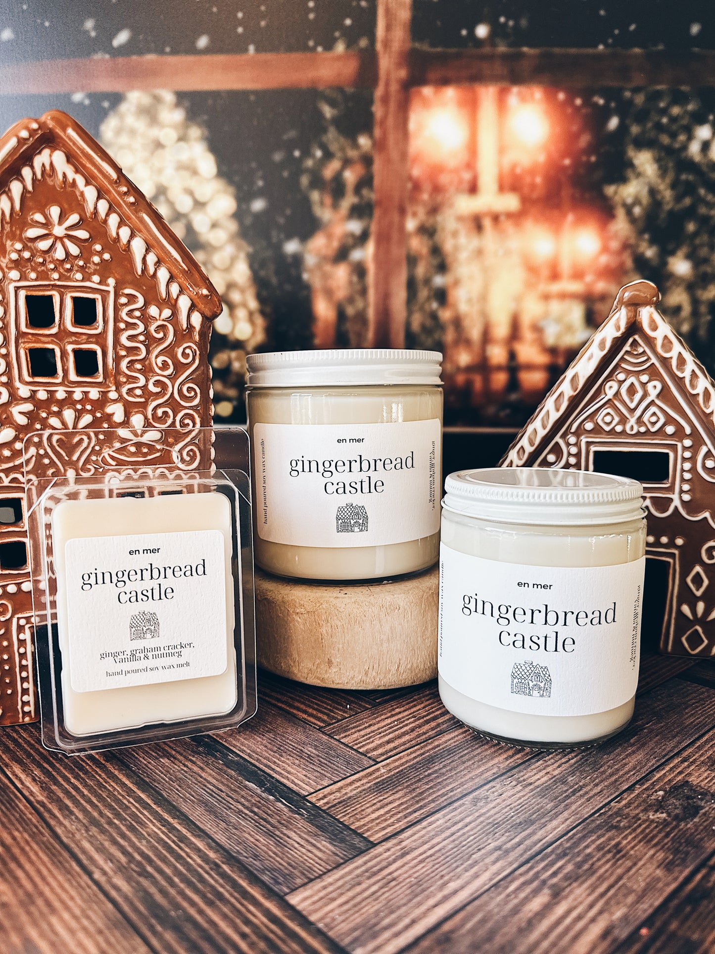 en mer | gingerbread castle | soy wax candle & melts