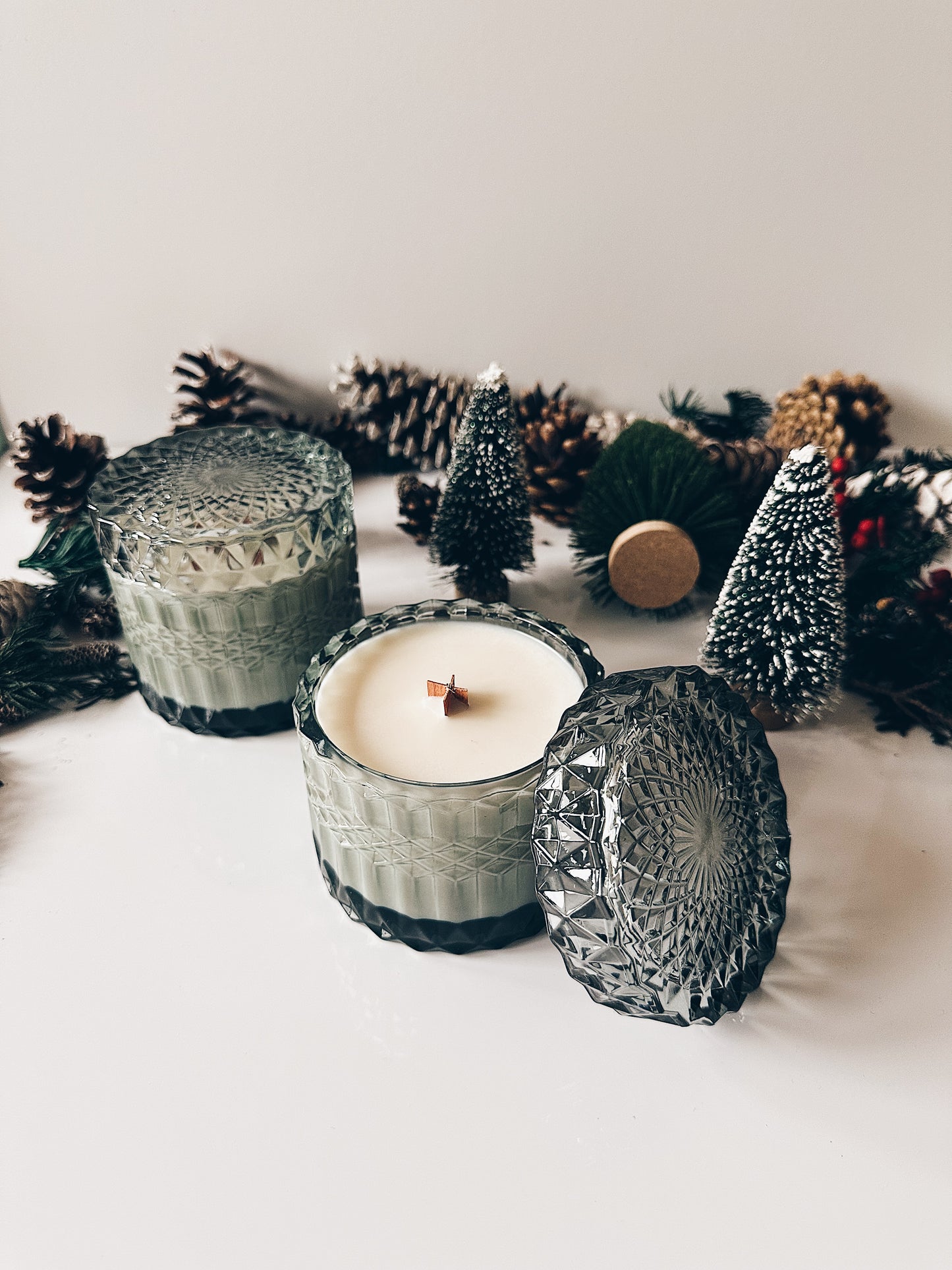 en mer LTD | winter garden | wooden wick soy wax candle