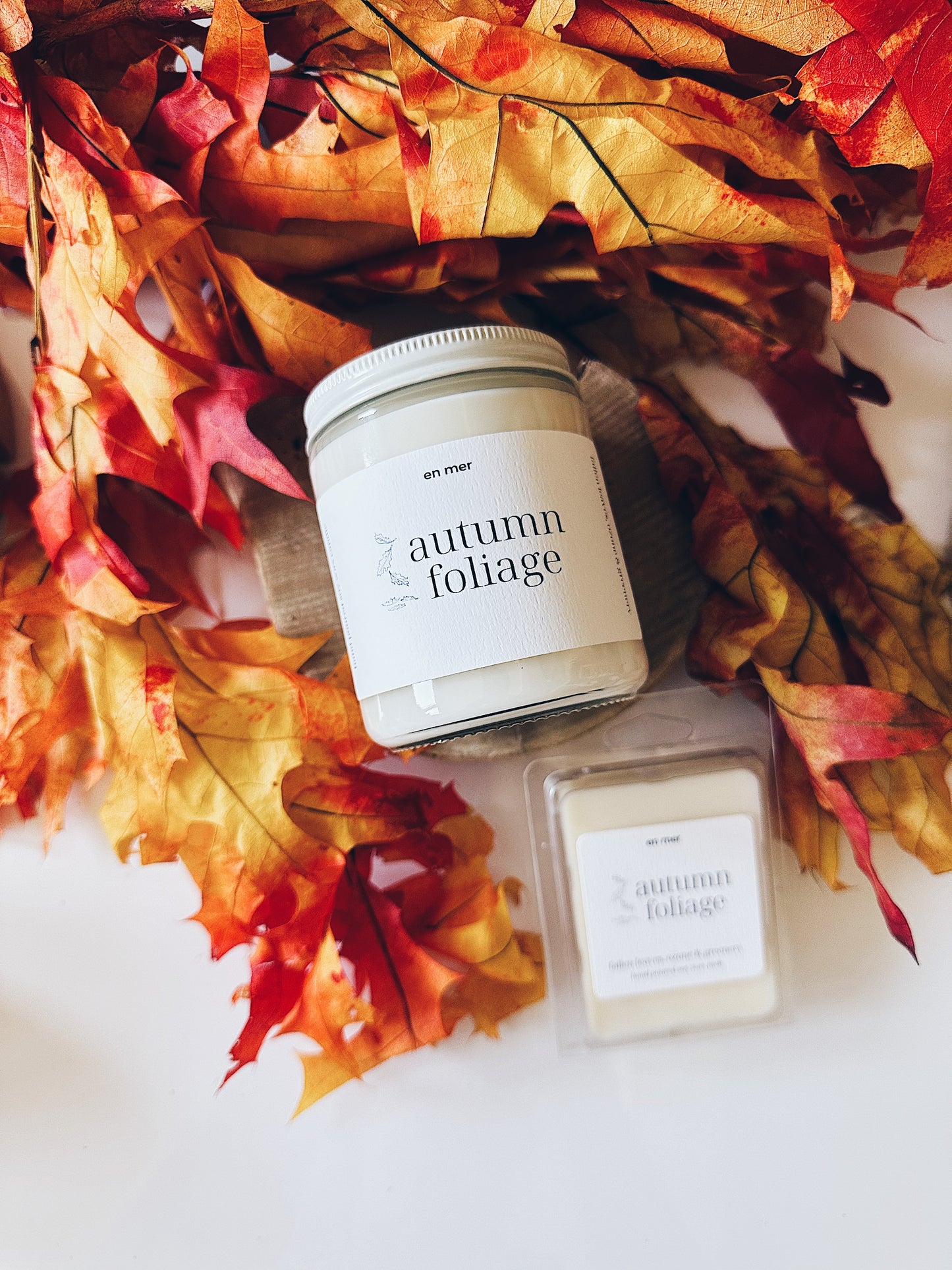 en mer | autumn foliage | soy wax candle & melts