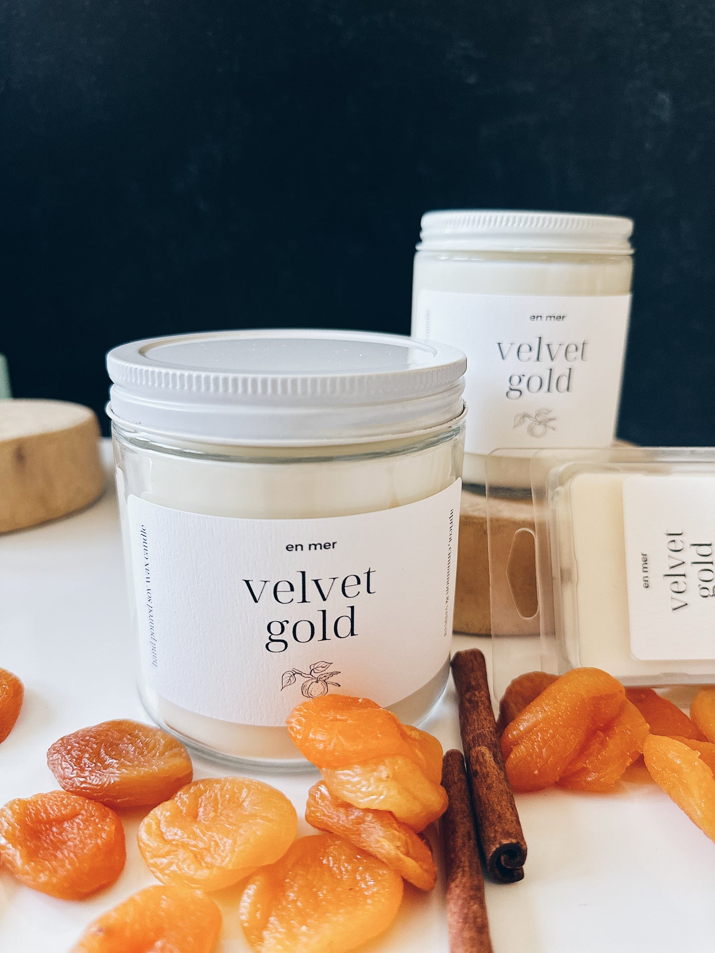 en mer | velvet gold | soy wax candle & melts