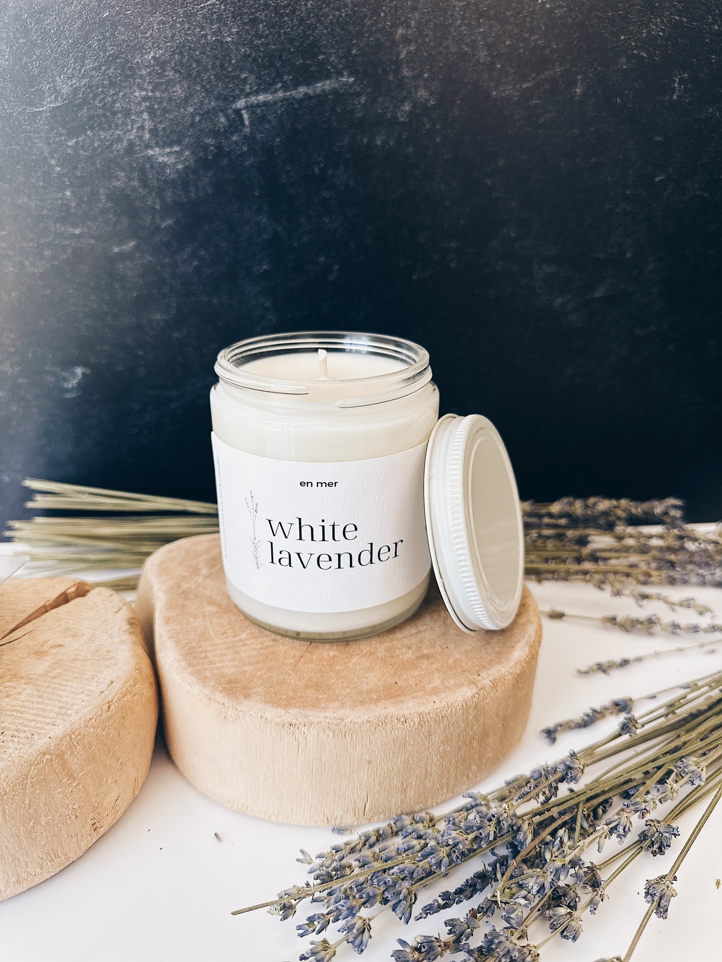 en mer | white lavender | soy wax candle & melts