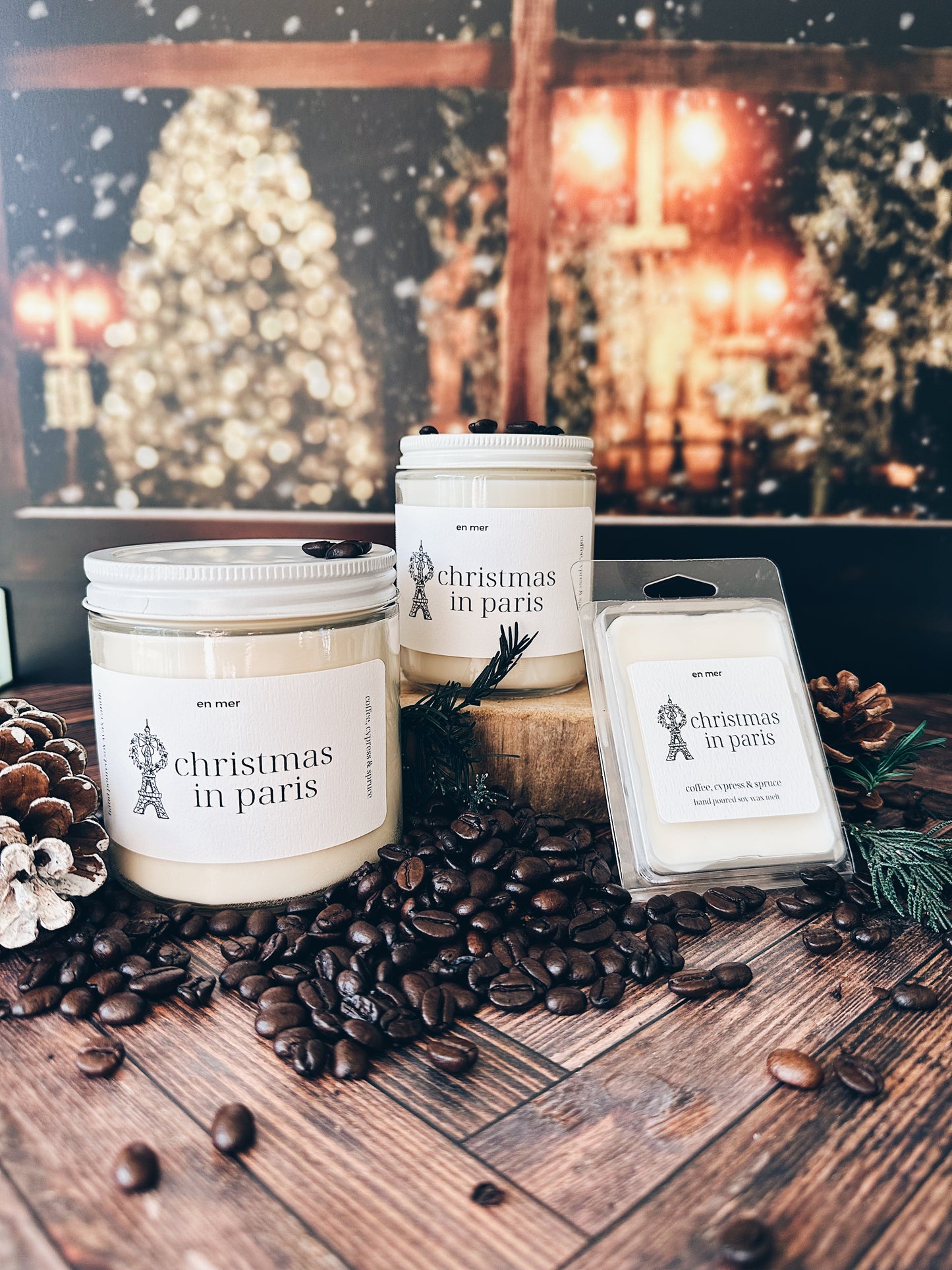 en mer | christmas in paris | soy wax candle & melts