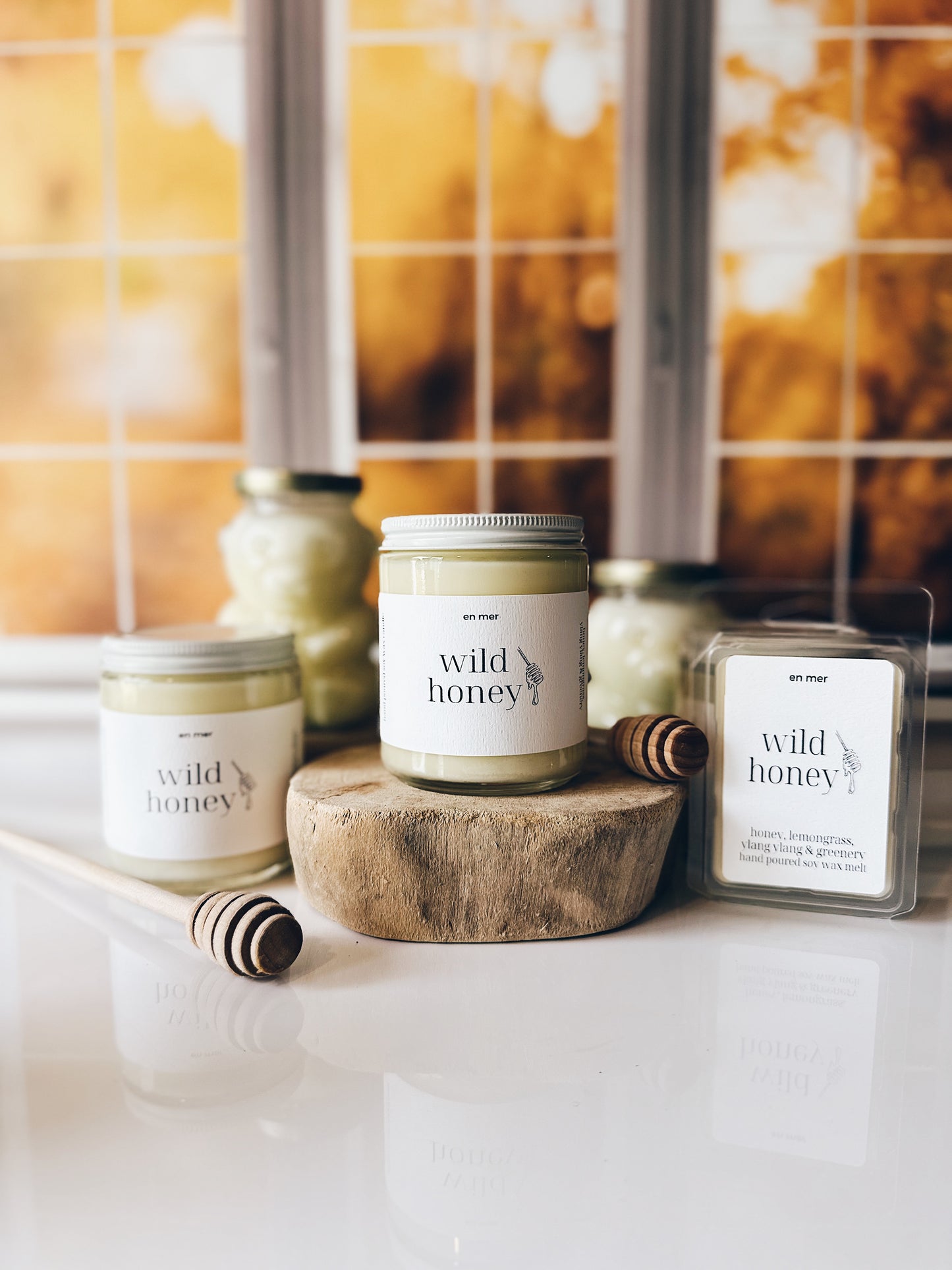 en mer | wild honey | soy wax candle & melts