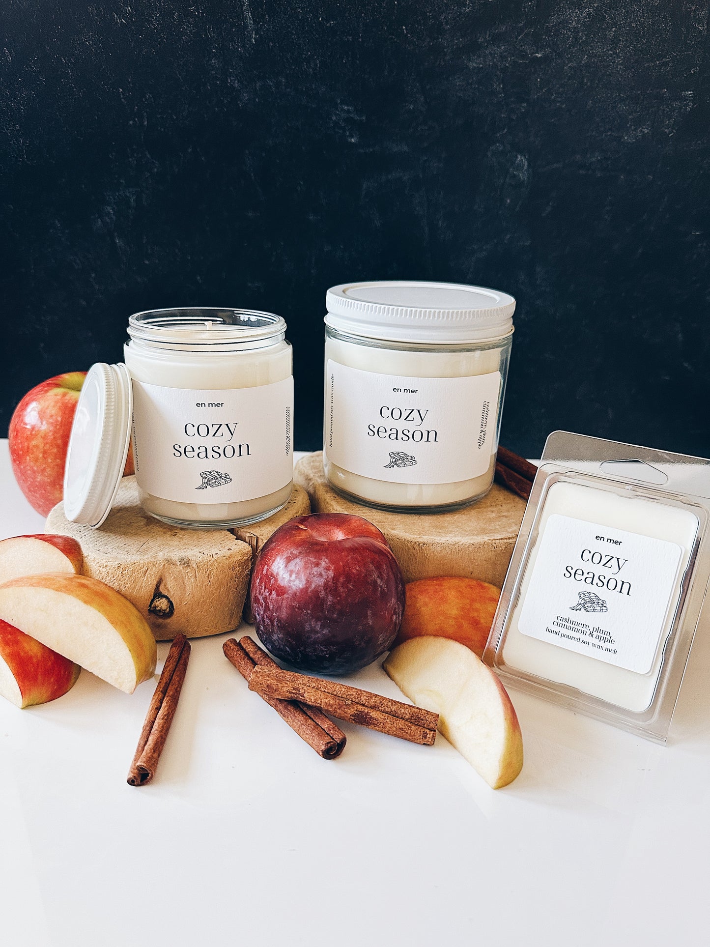 en mer | cozy season | soy wax candle & melts