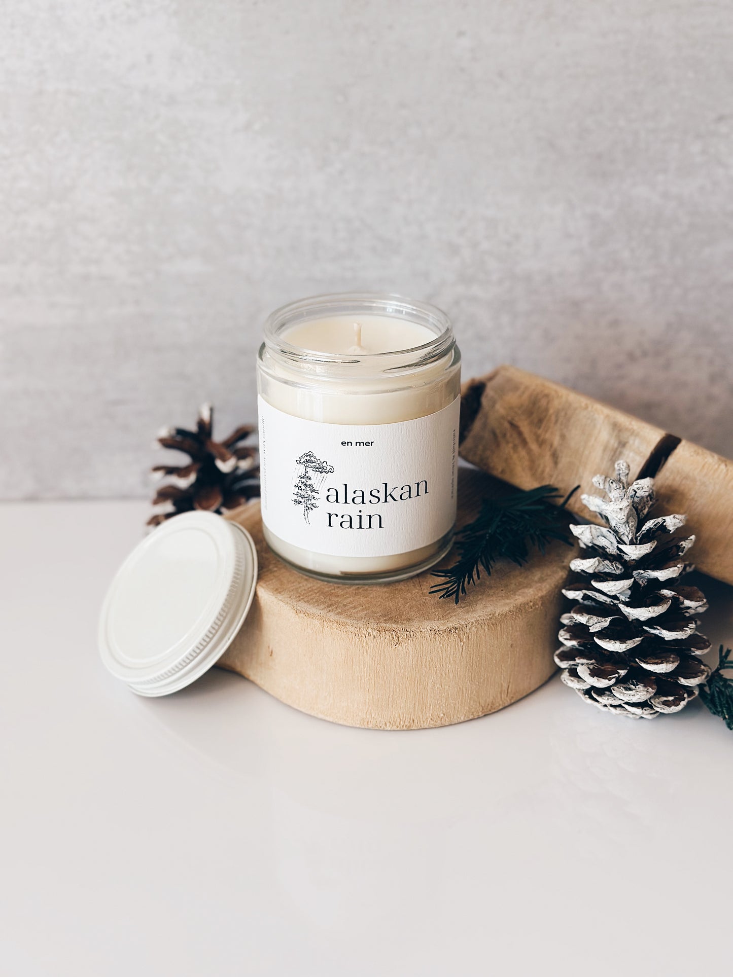 en mer | alaskan rain | soy wax candle & melts