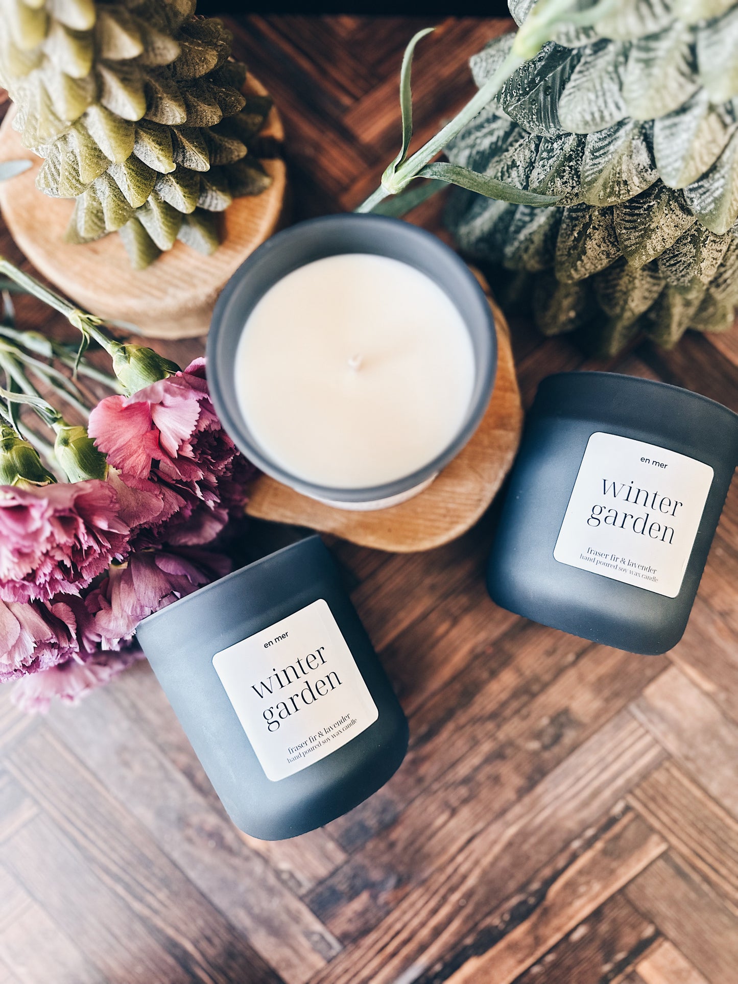 en mer | winter garden | soy wax candle & melts