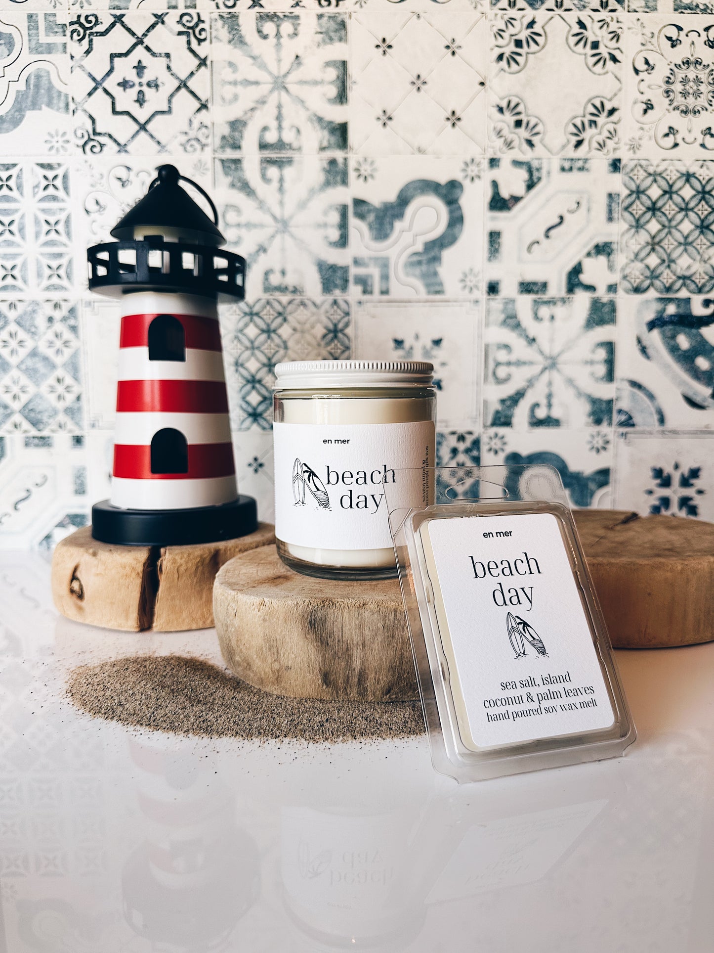 en mer | beach day | soy wax candle & melts