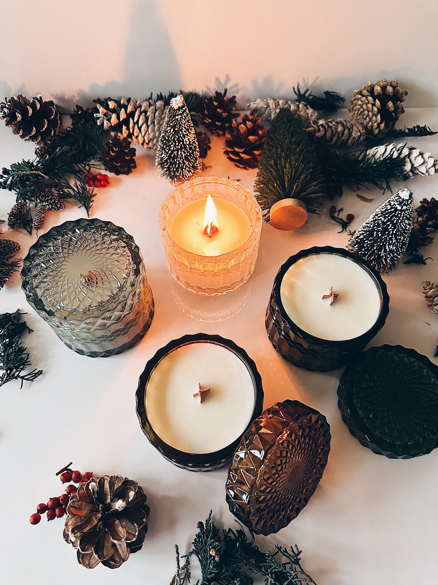 en mer LTD | winter garden | wooden wick soy wax candle