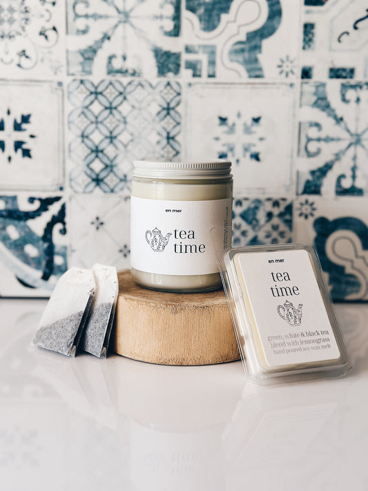 en mer | tea time | soy wax candle & melts