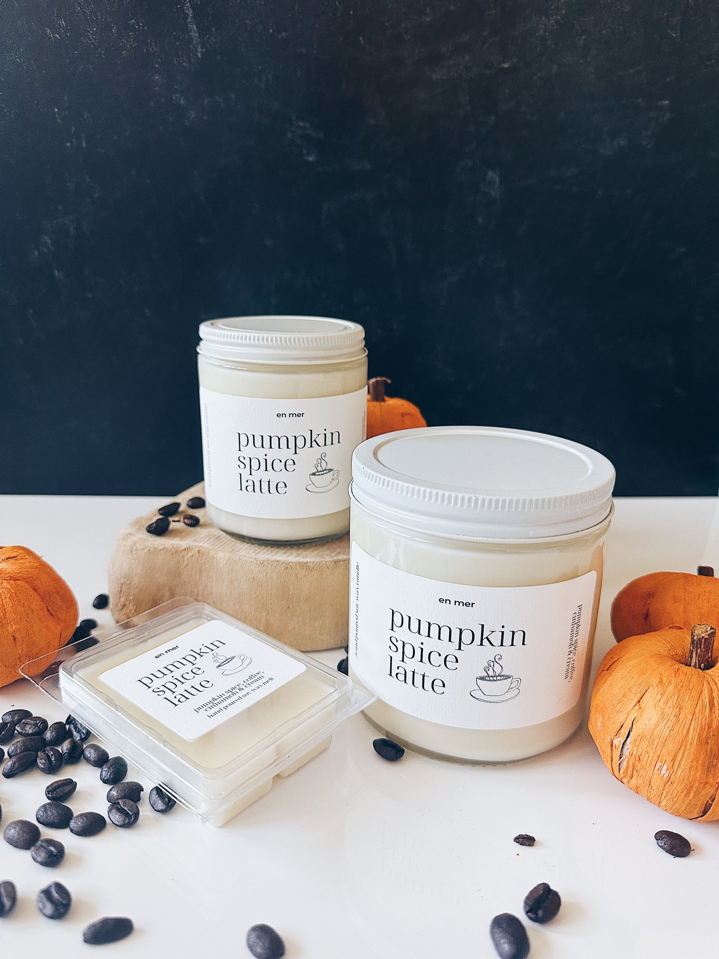 en mer | pumpkin spice latte | soy wax candle & melts
