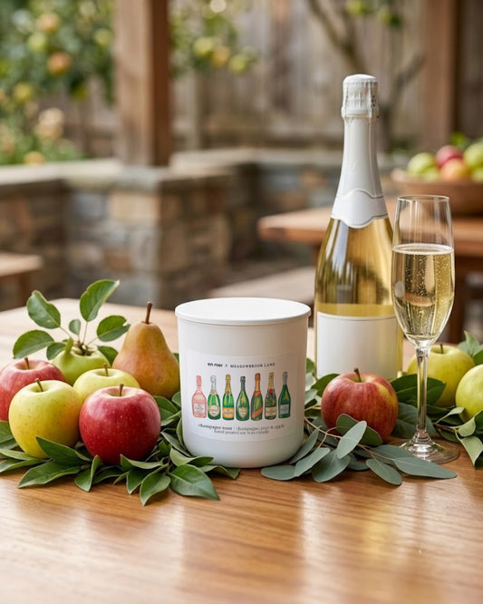 champagne toast | soy wax candle by en mer x Meadowbrook Lane