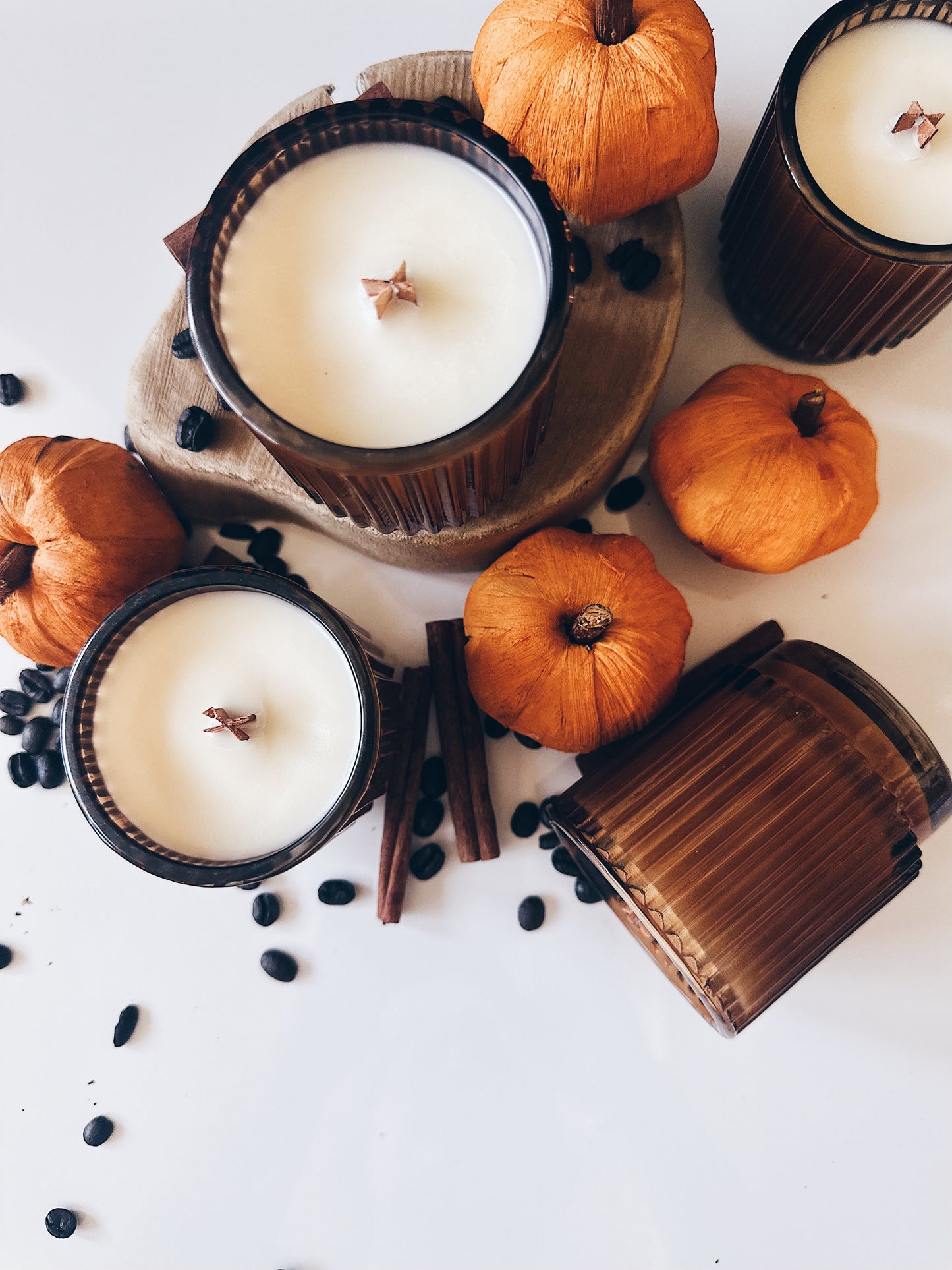 en mer LTD | pumpkin spice latte | wooden wick soy wax candle