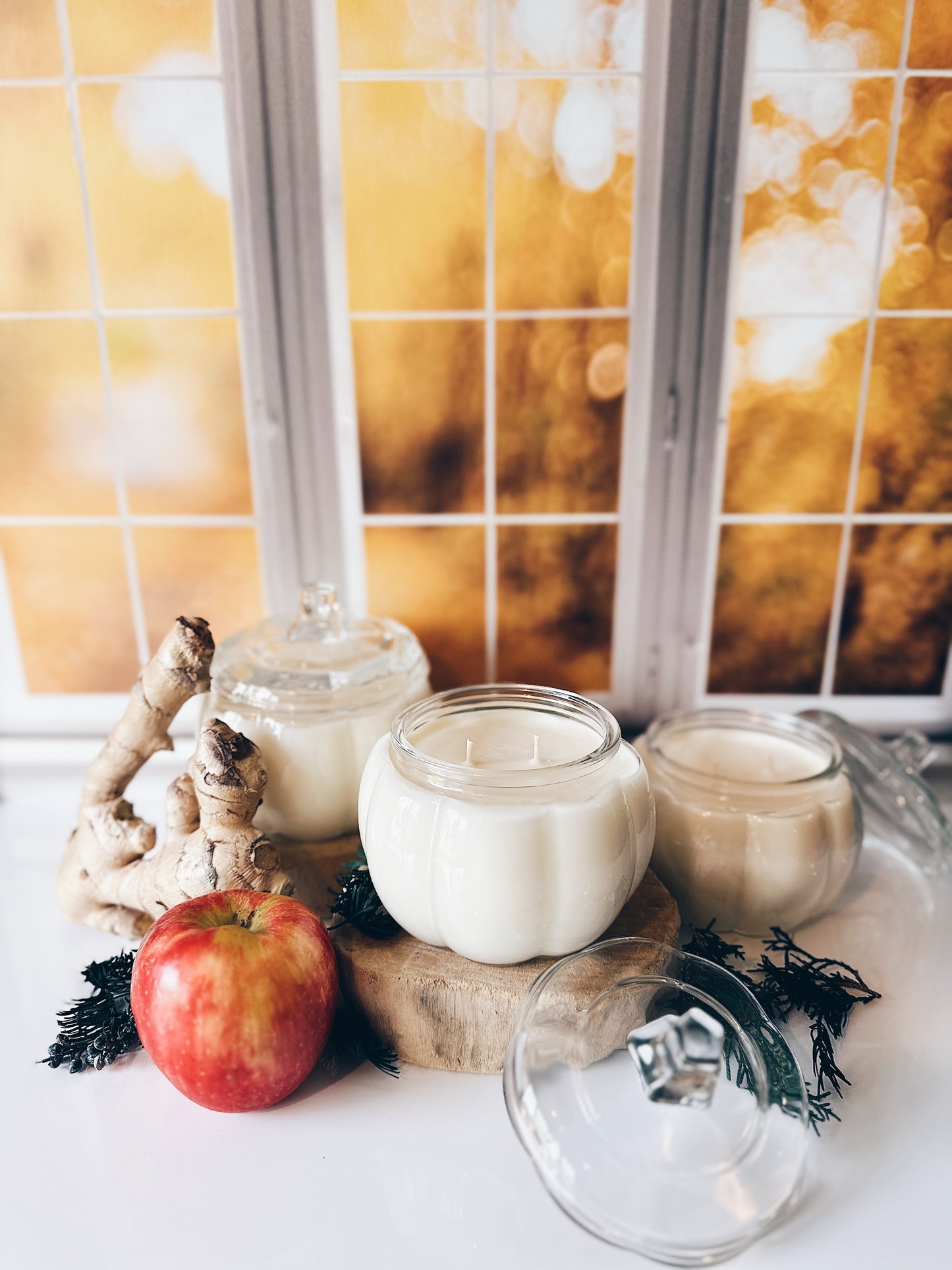 en mer LTD | enchanted forest | pumpkin jar soy wax candle