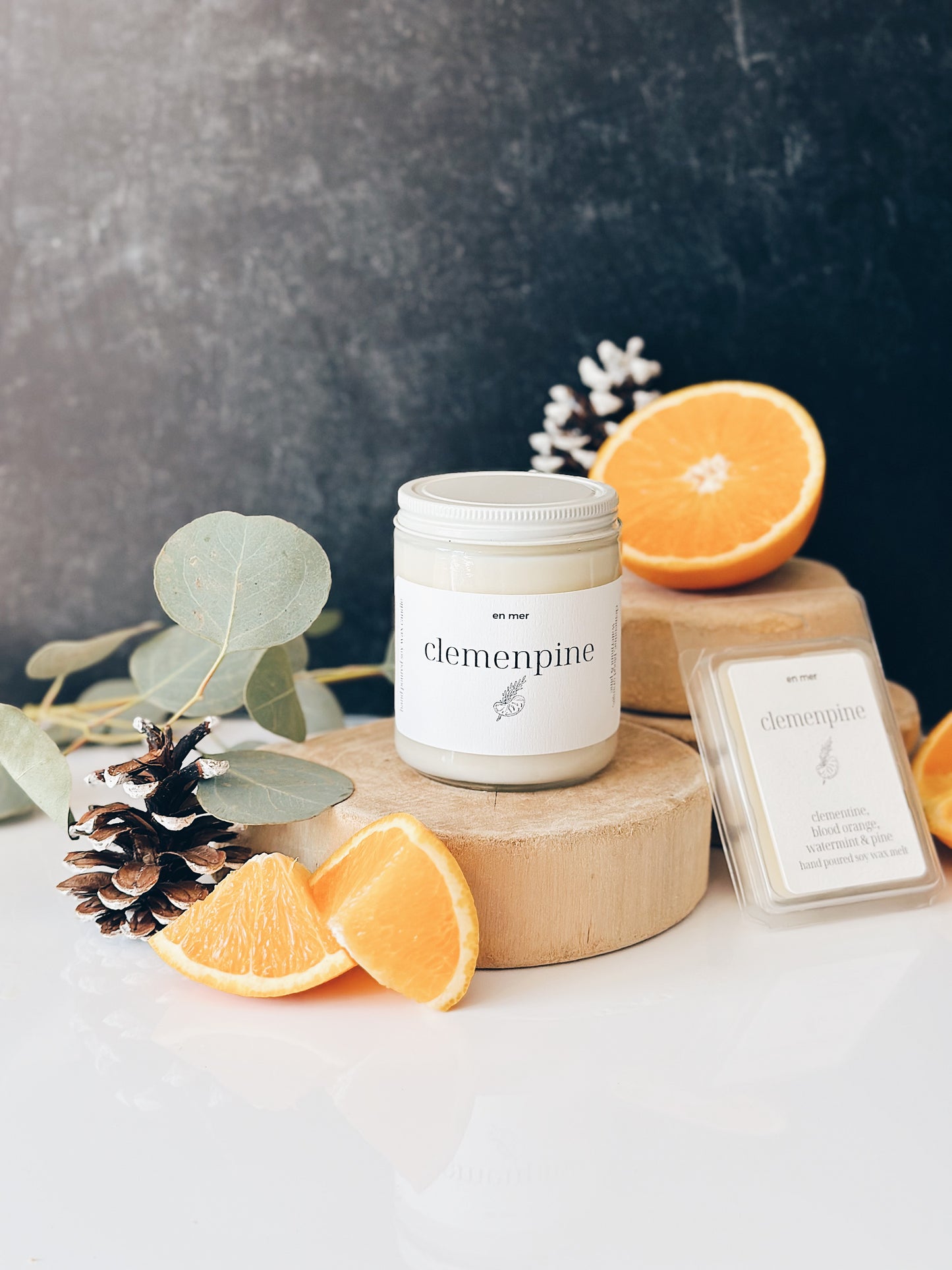 en mer | clemenpine | soy wax candle & melts