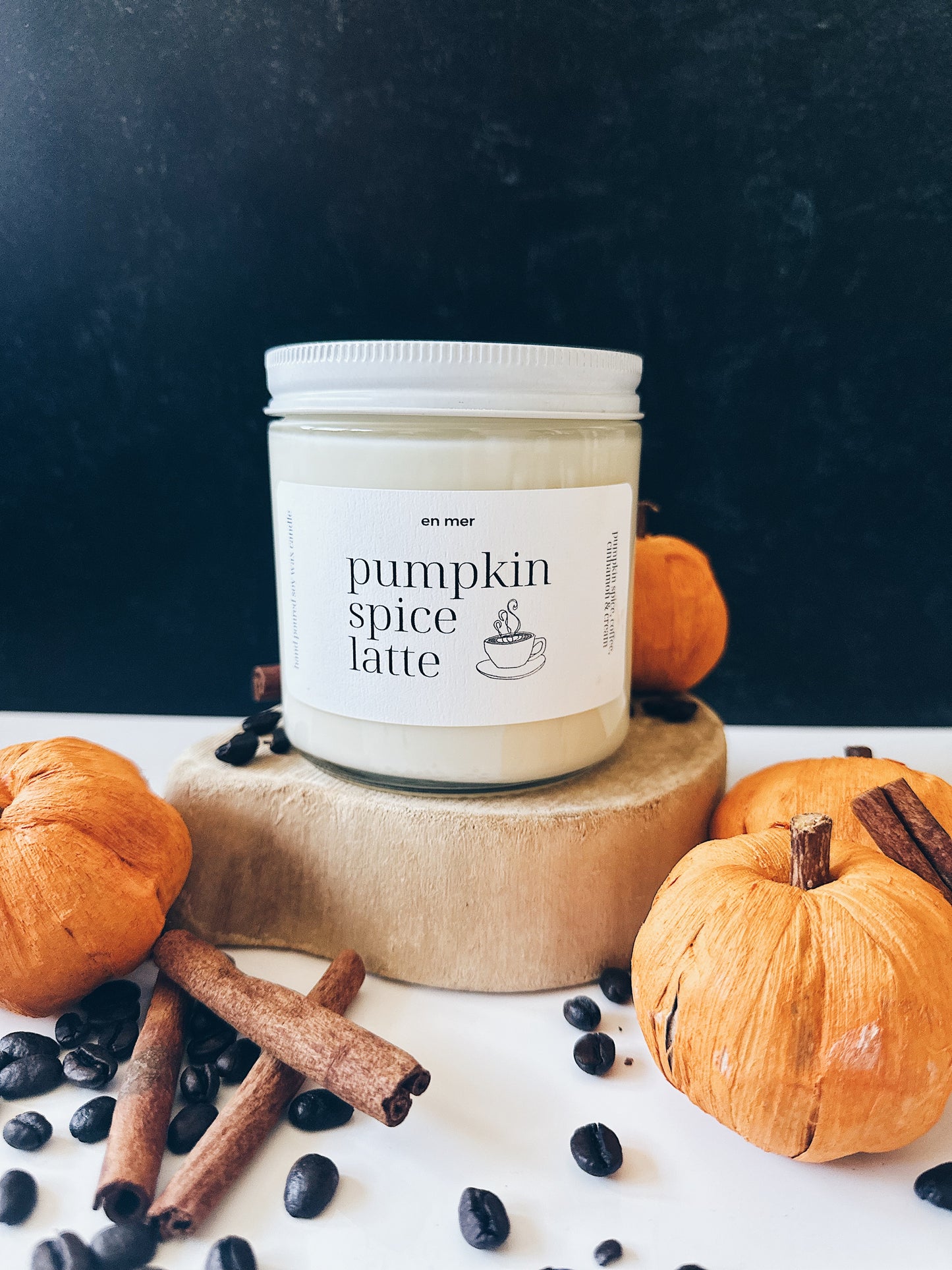 en mer | pumpkin spice latte | soy wax candle & melts