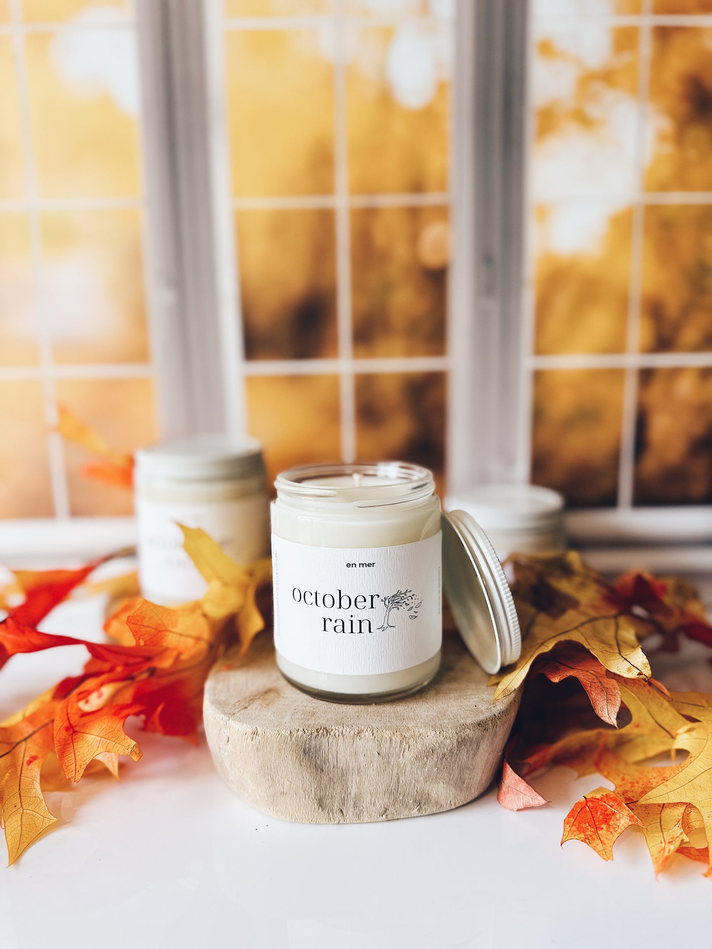 en mer | october rain | soy wax candle & melts