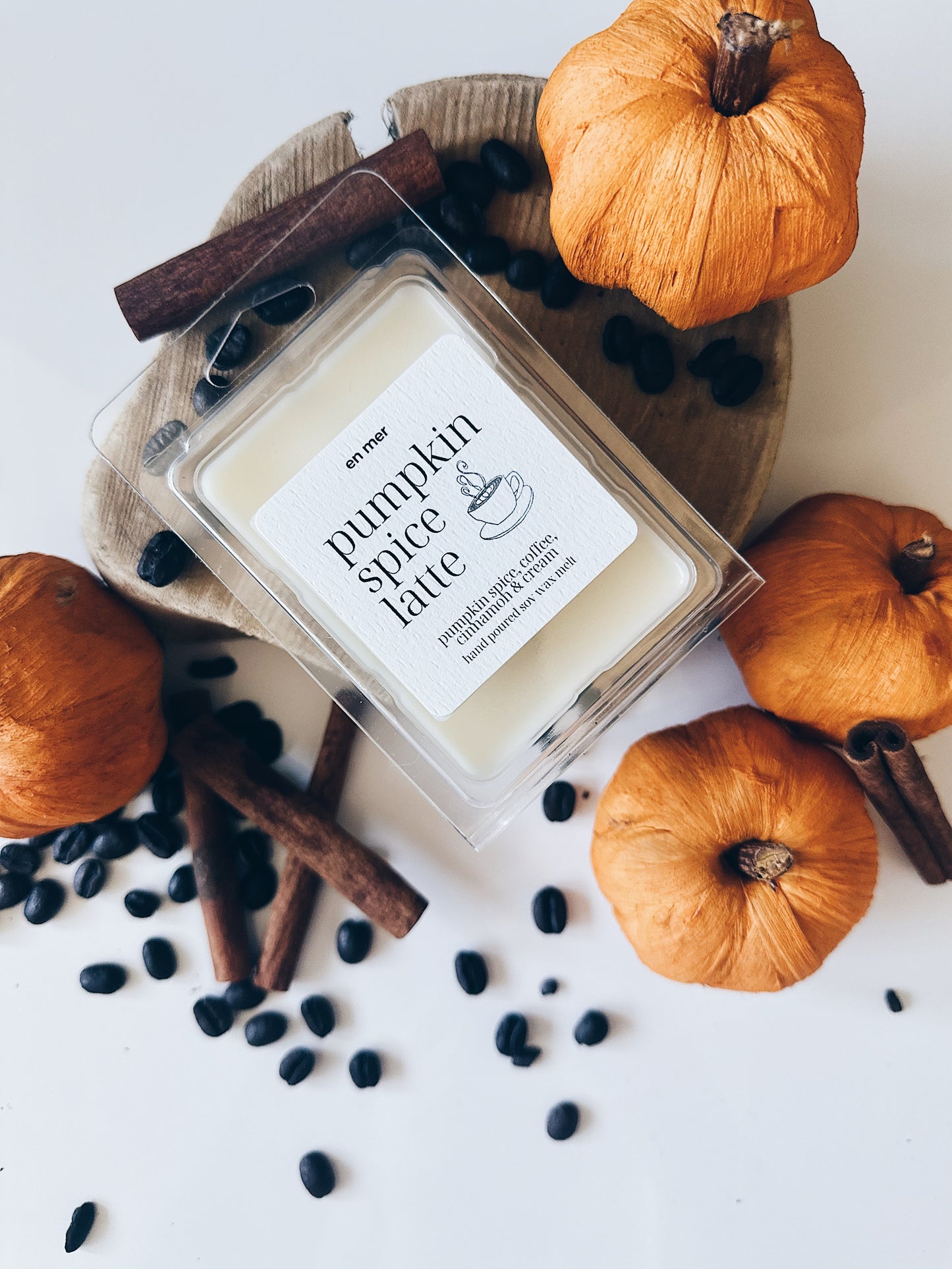 en mer | pumpkin spice latte | soy wax candle & melts