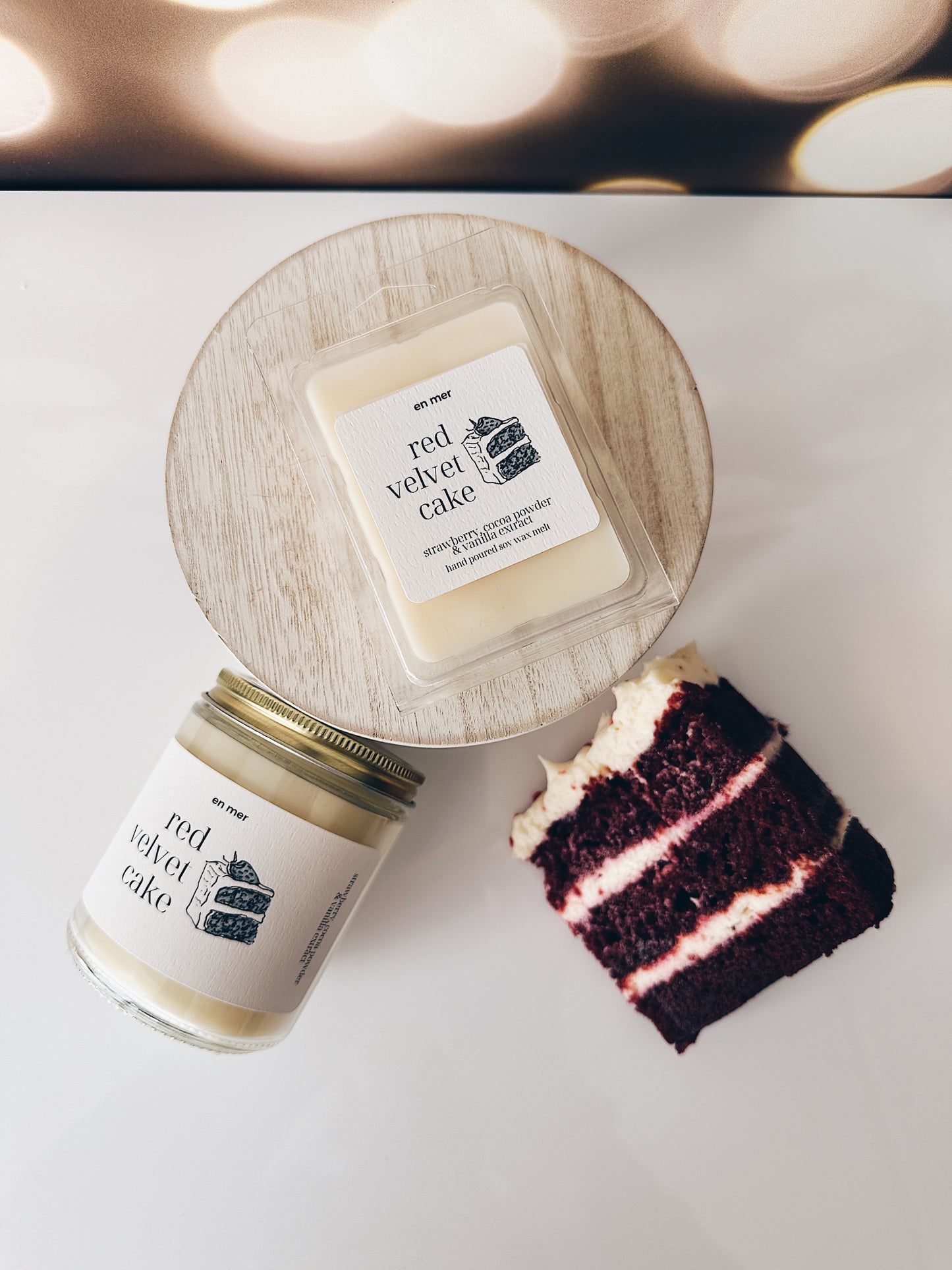 en mer | red velvet cake | soy wax candle & melts