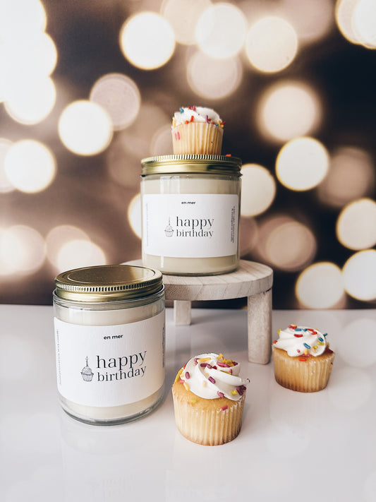 en mer | happy birthday | soy wax candle