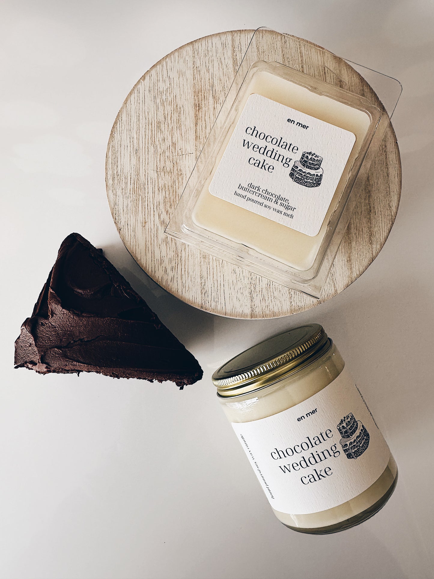 en mer | chocolate cake | soy wax candle & melts