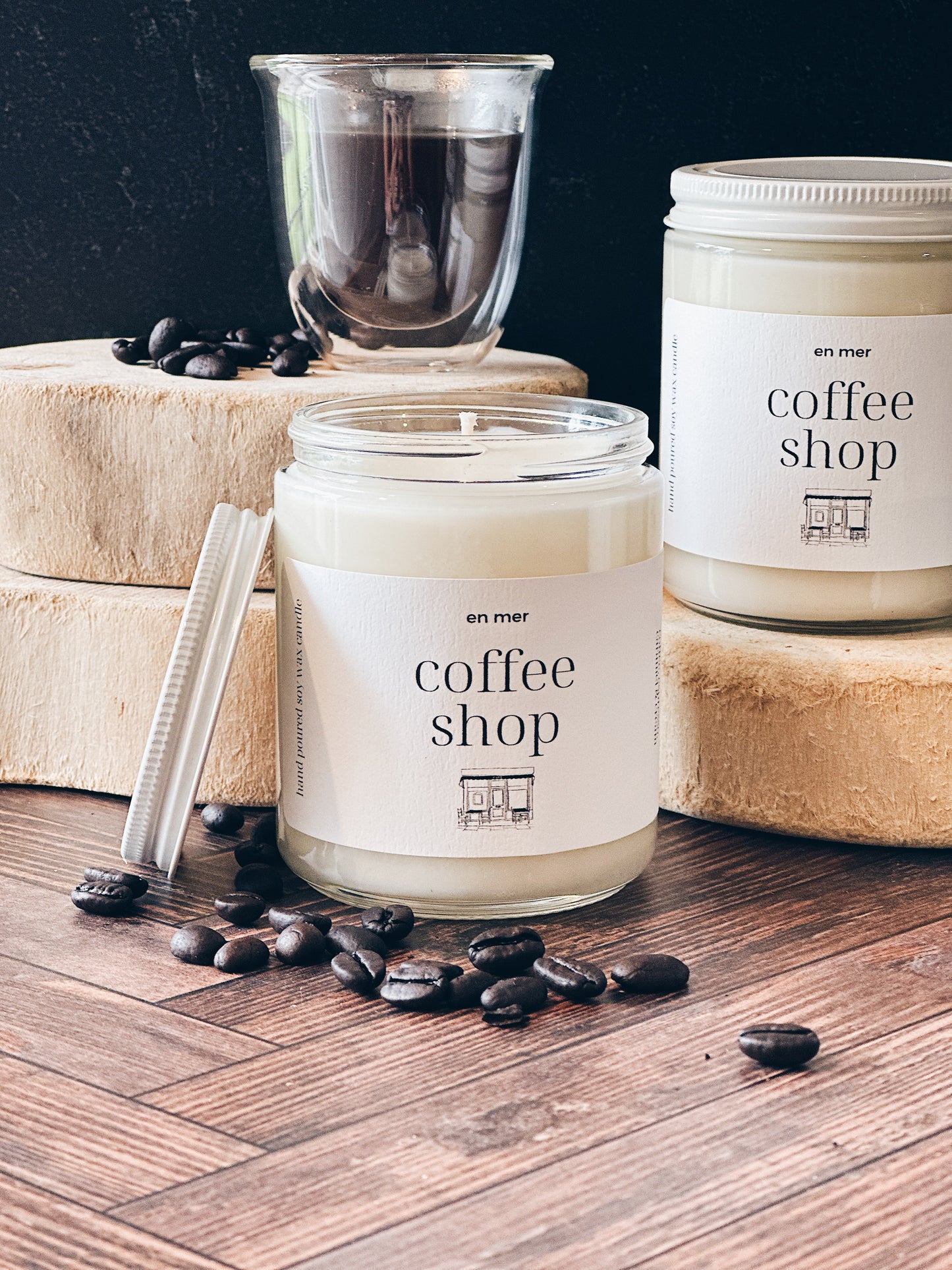 en mer | coffee shop | soy wax candle