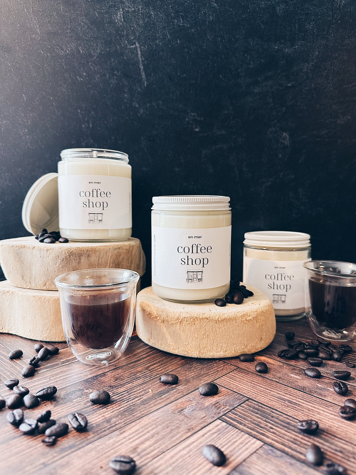 en mer | coffee shop | soy wax candle