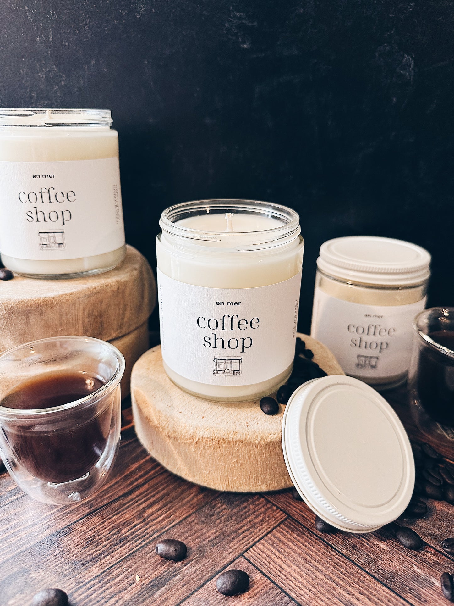 en mer | coffee shop | soy wax candle
