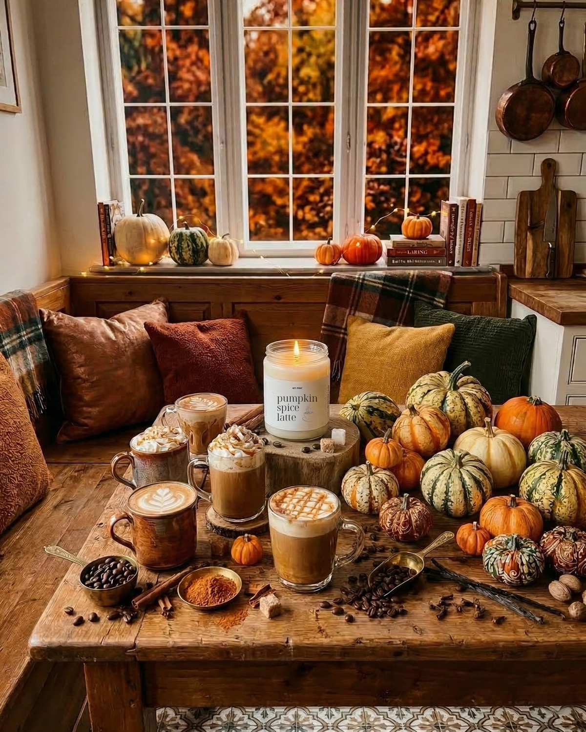 pumpkin spice latte | soy wax candle & melts by en mer