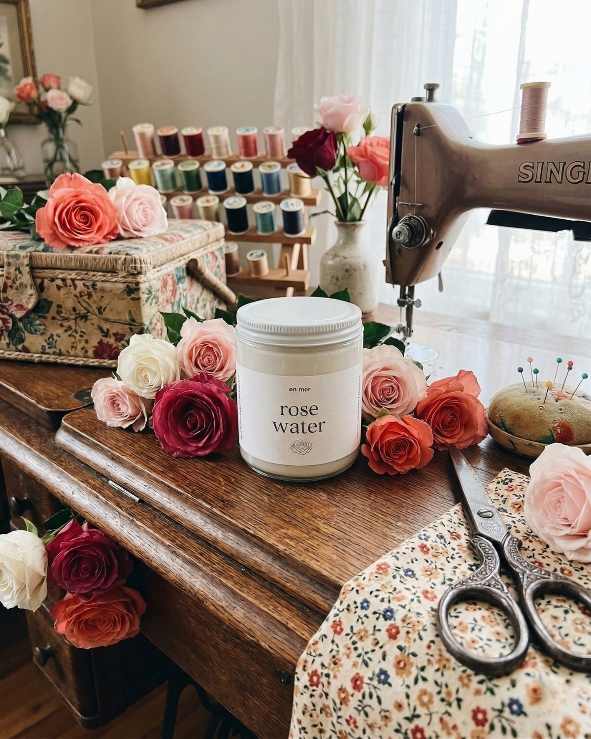 en mer | rose water | soy wax candle & melts