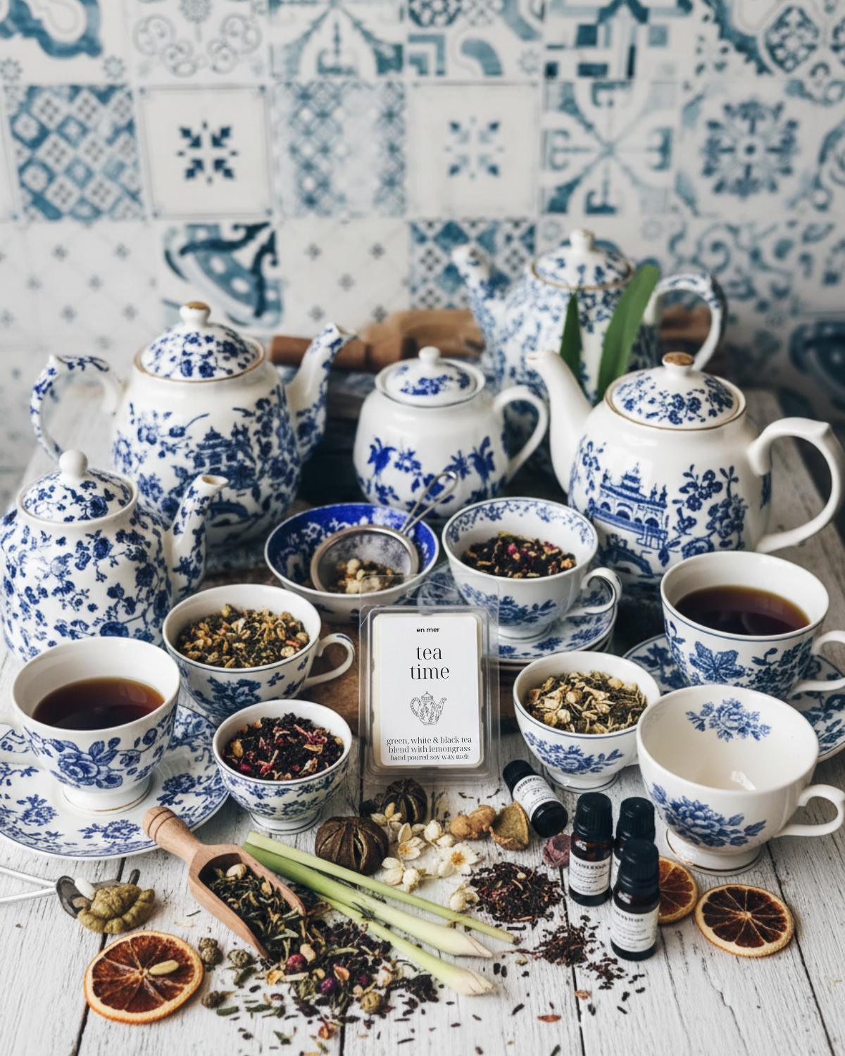 en mer | tea time | soy wax candle & melts