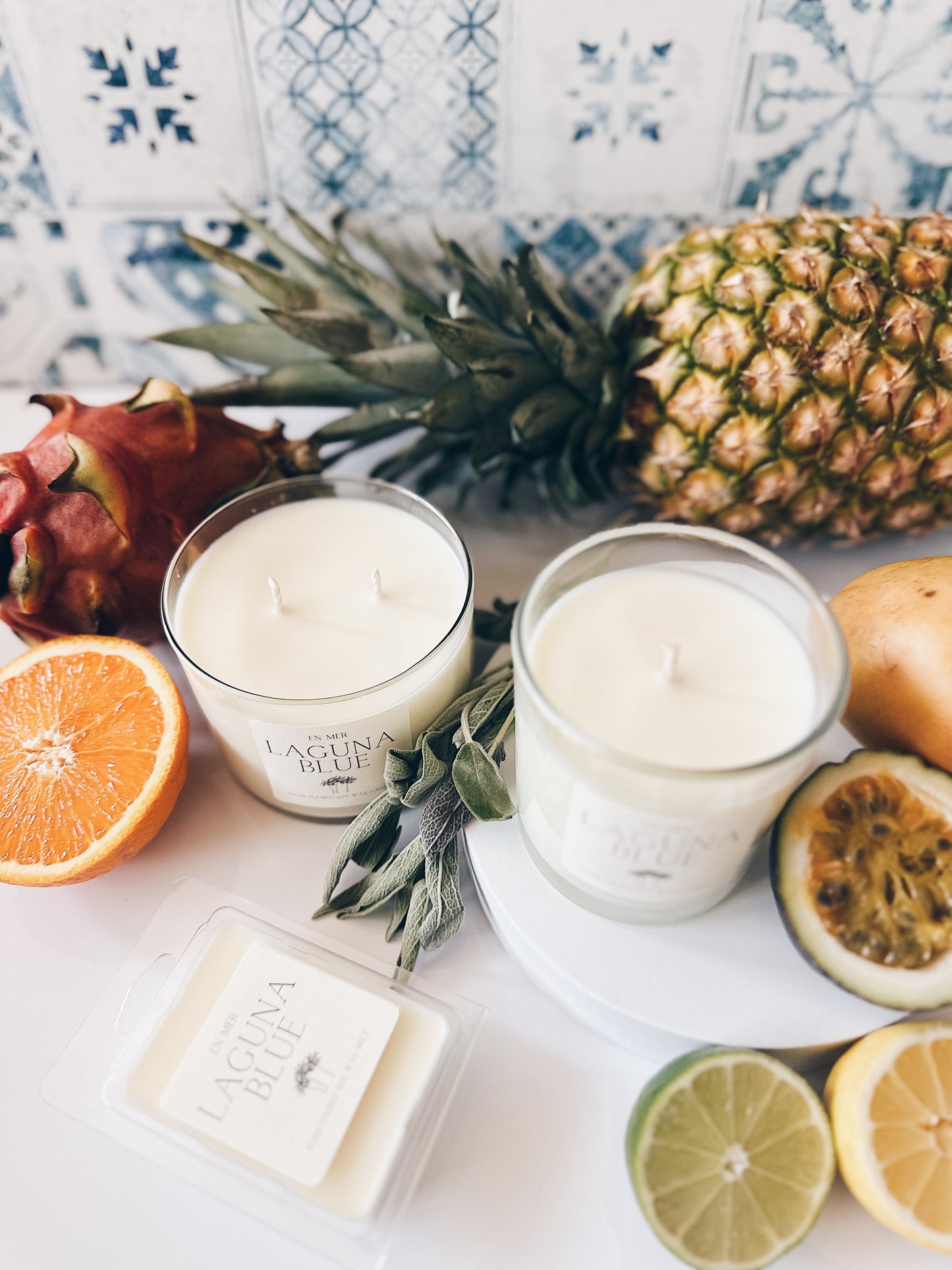 en mer | laguna blue | soy wax candle & melts