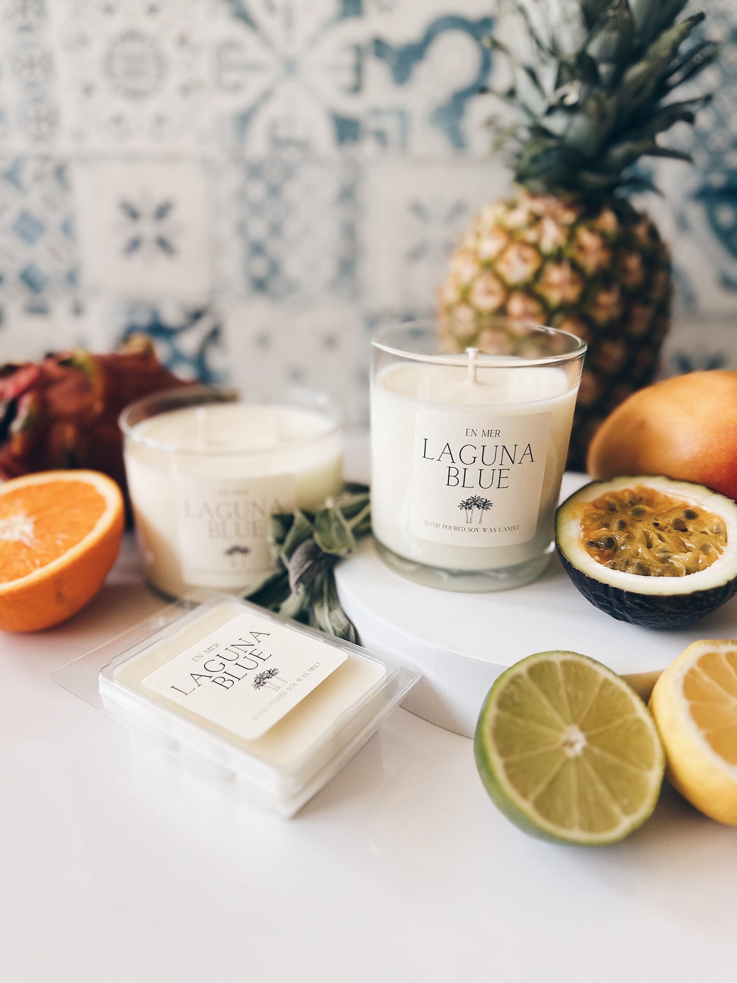 en mer | laguna blue | soy wax candle & melts