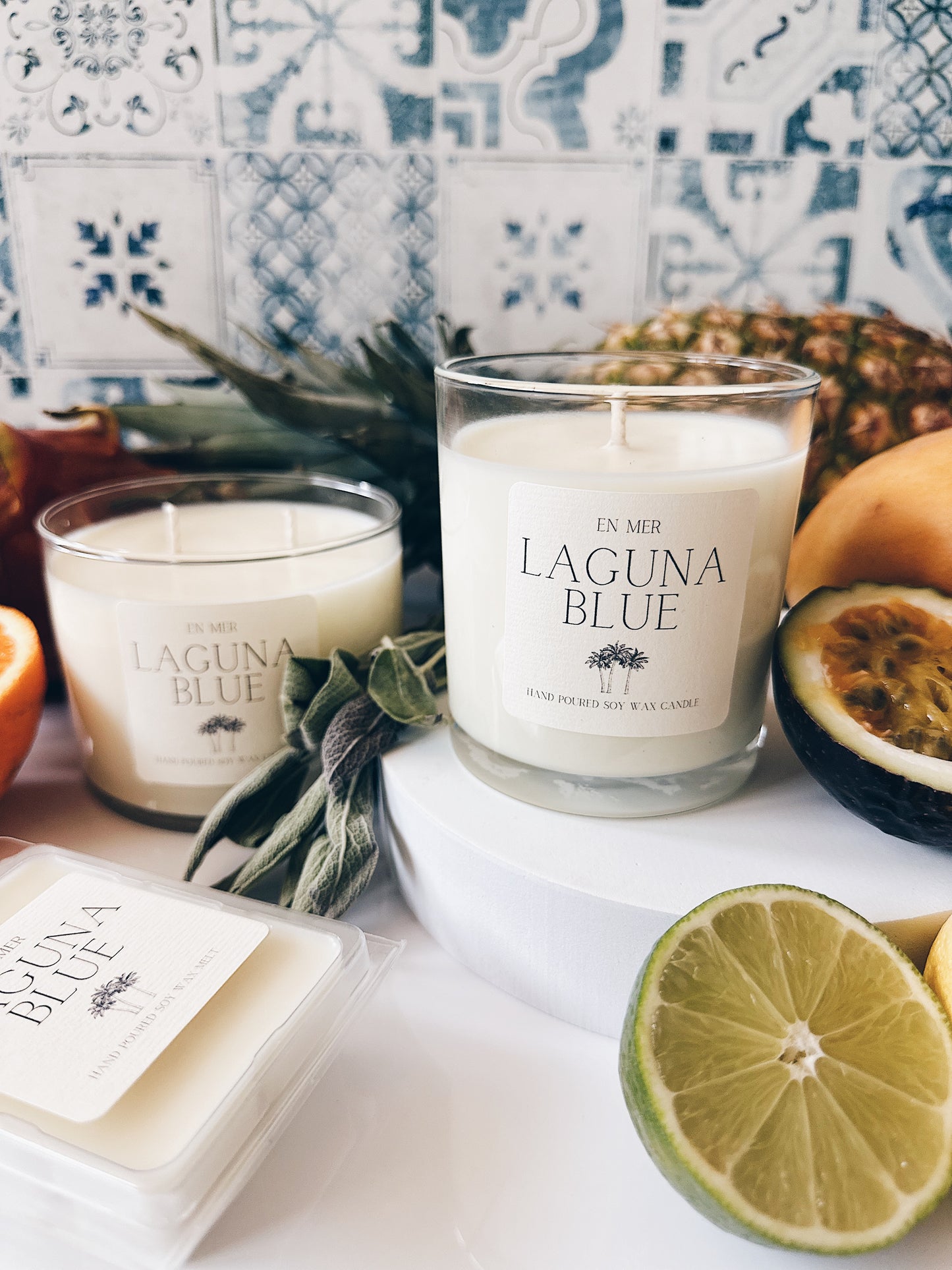 en mer | laguna blue | soy wax candle & melts
