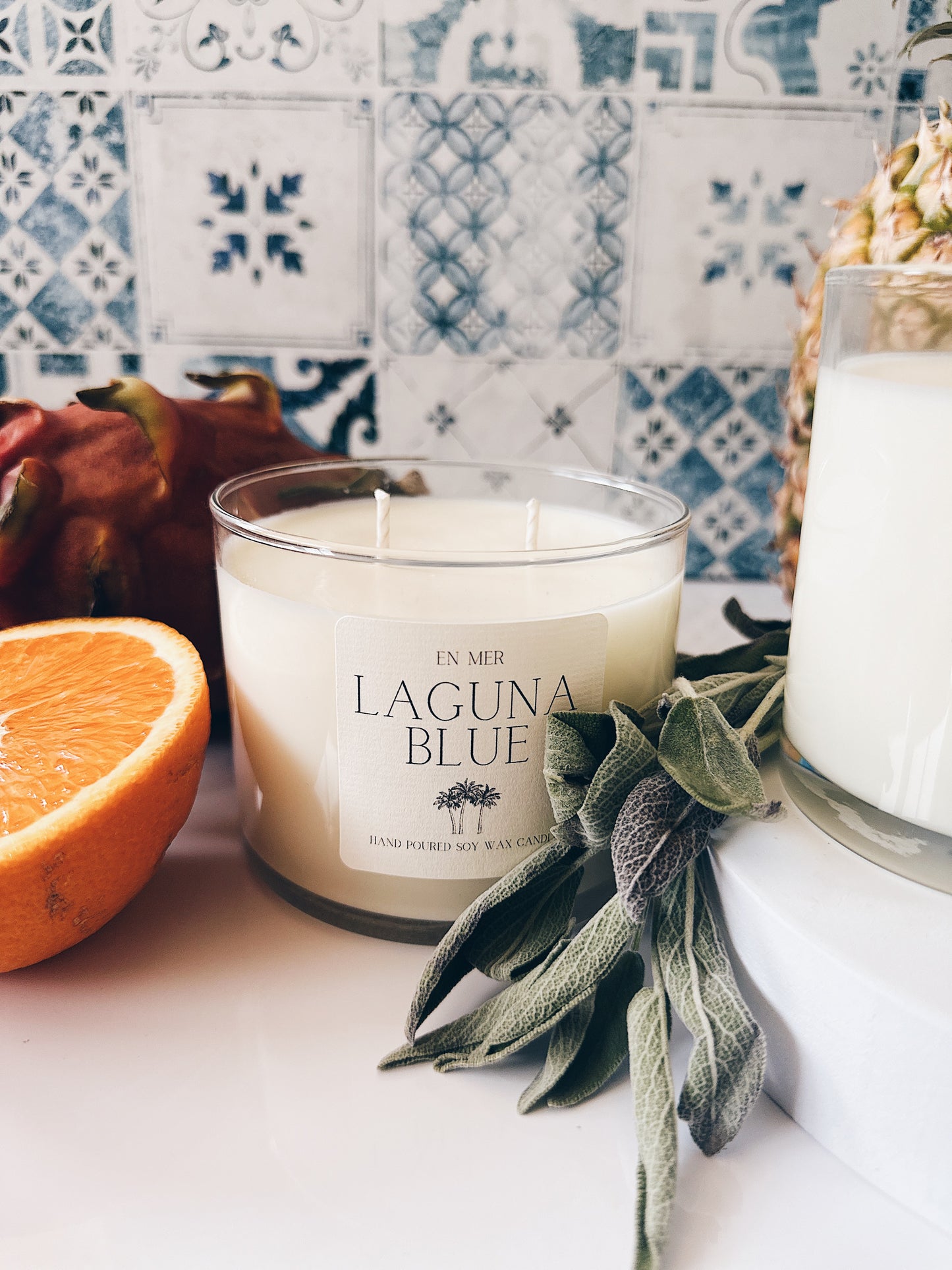 en mer | laguna blue | soy wax candle & melts