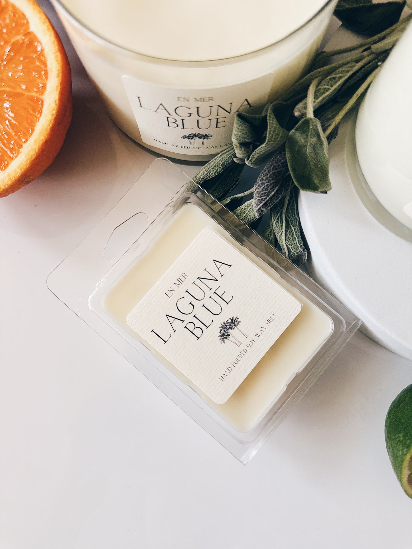en mer | laguna blue | soy wax candle & melts