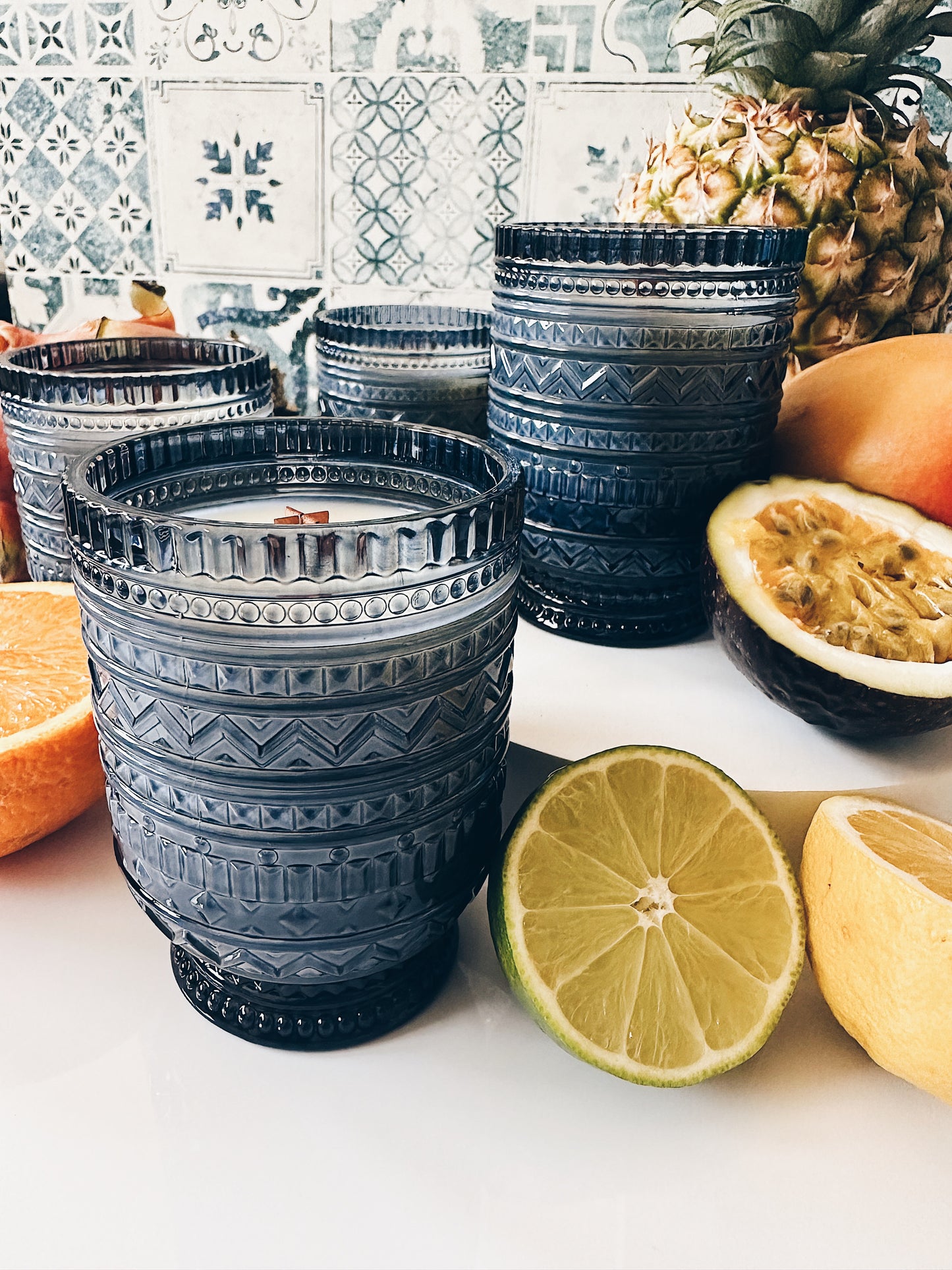 en mer LTD | laguna blue | wooden wick soy wax candle