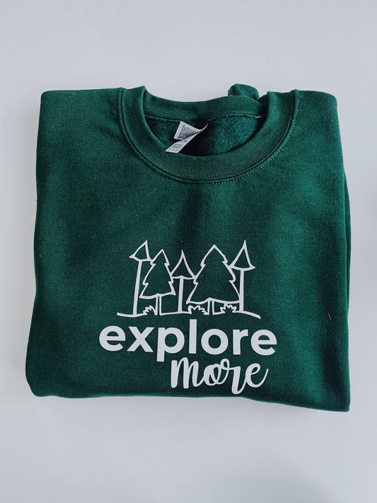 en mer | explore more crewneck sweatshirt