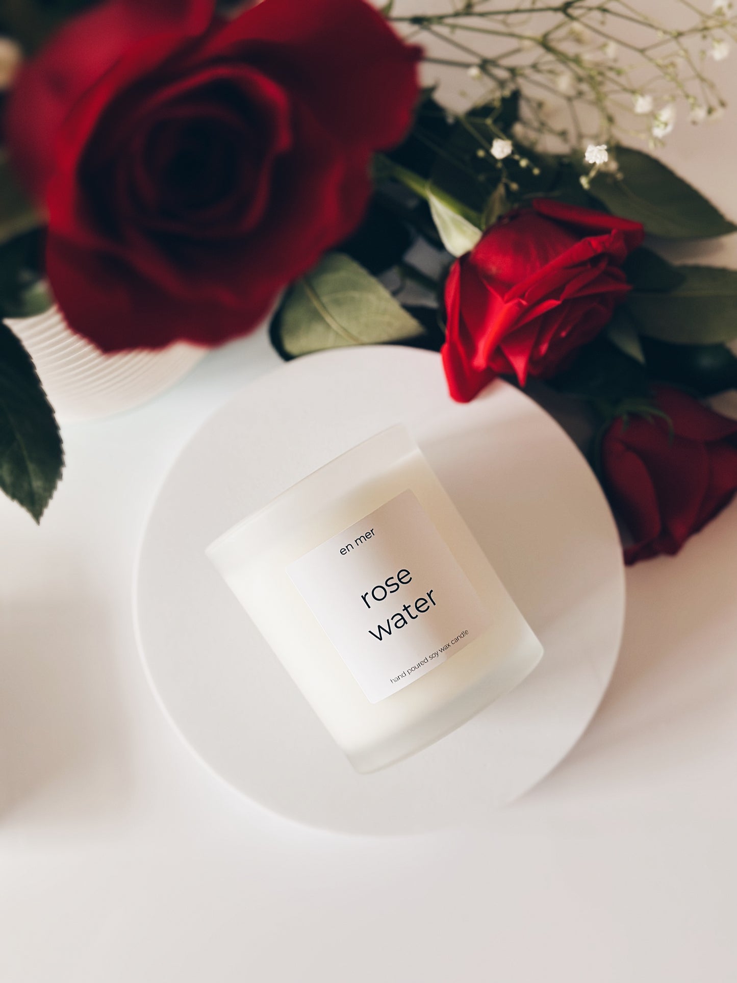 en mer | rose water | soy wax candle & melts