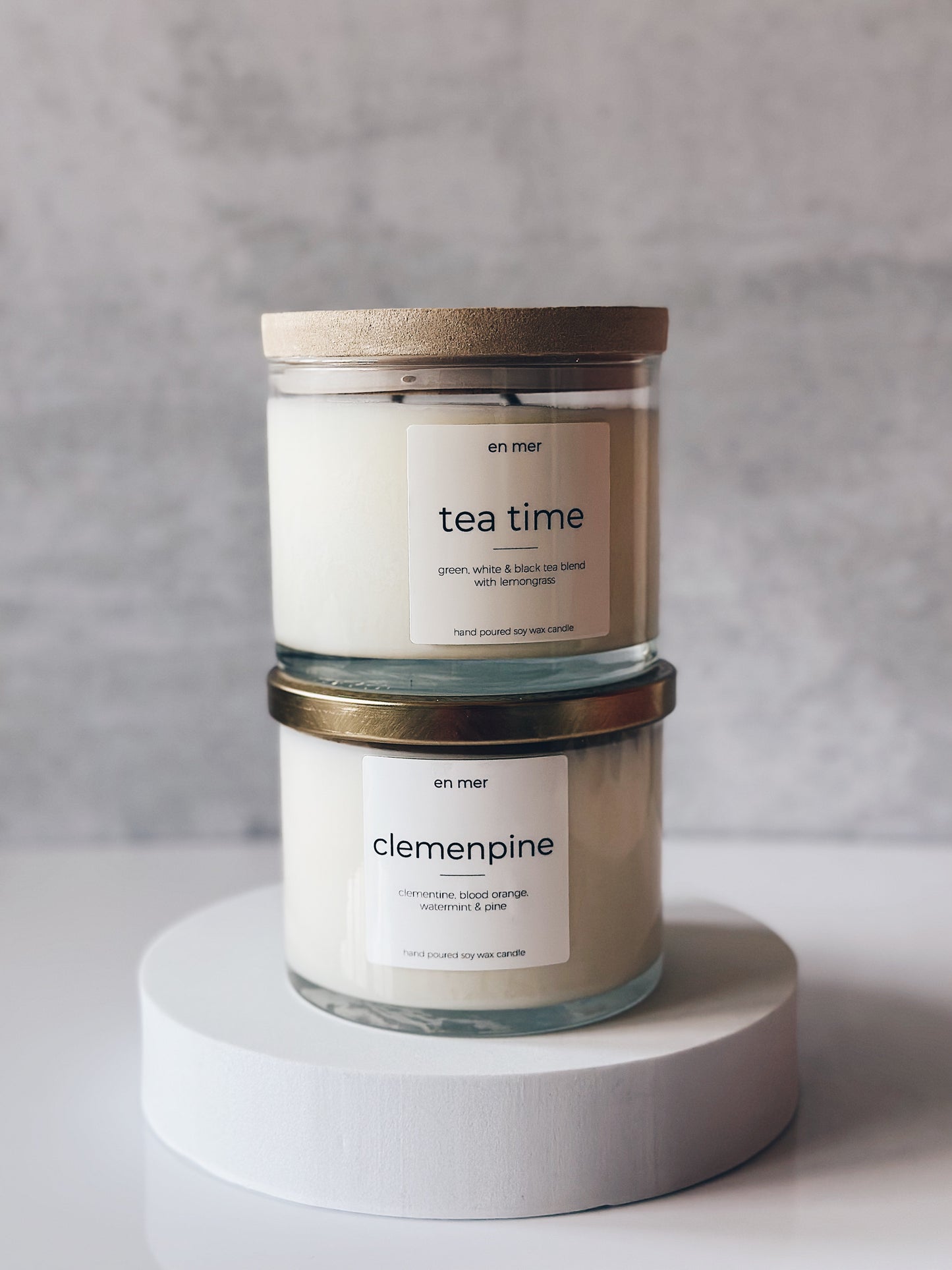 en mer | medium candle lids